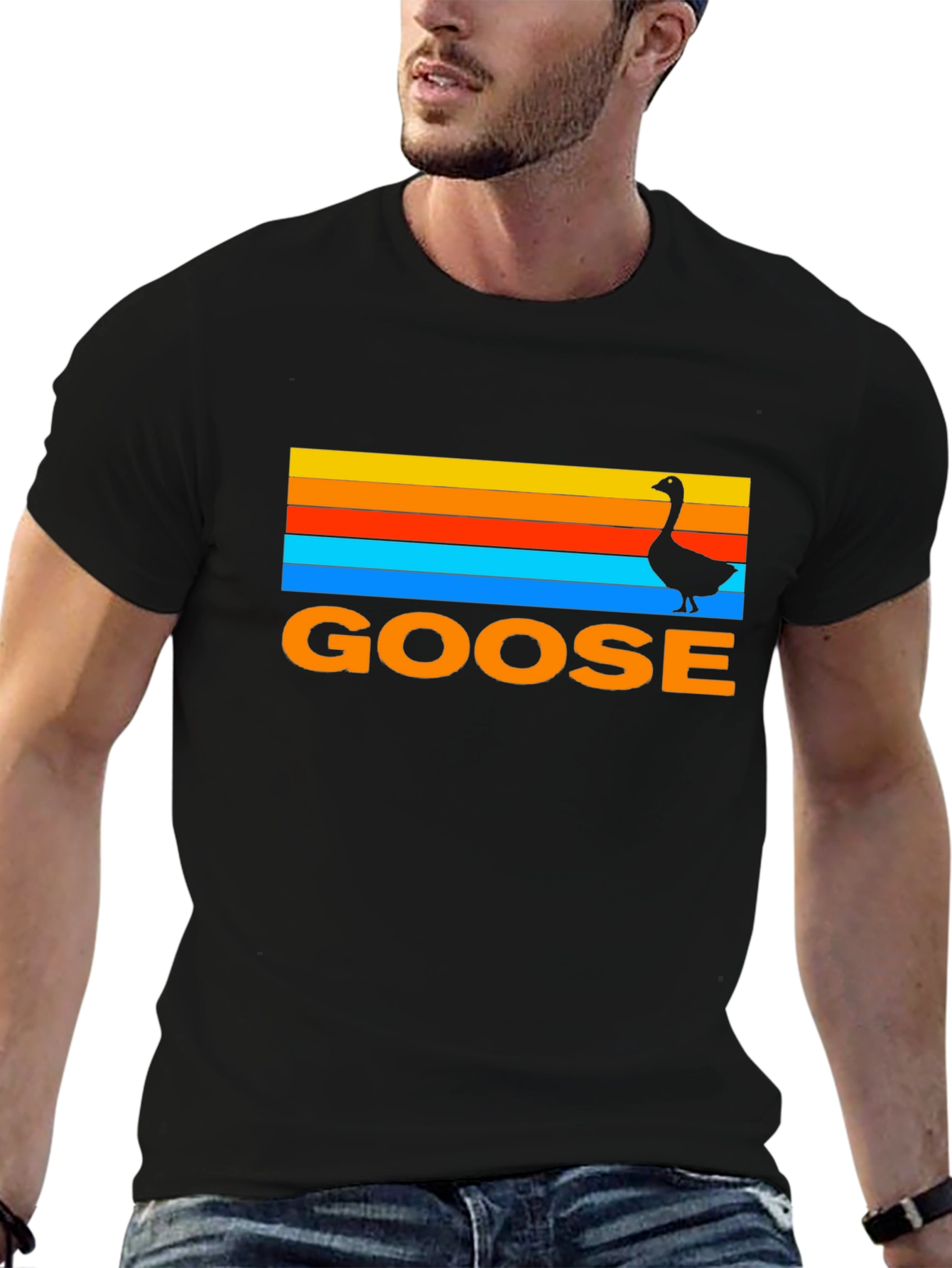 Retro Goose T-Shirt - Sunset Graphic Tee