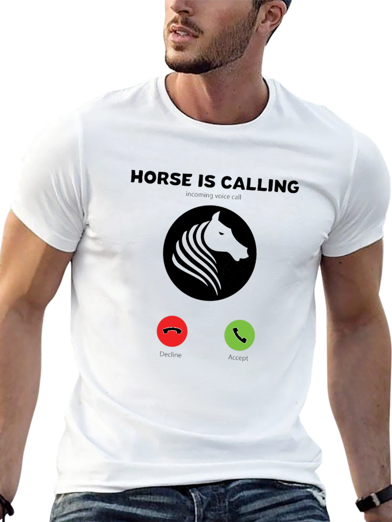 Horse is Calling T-Shirt - Incoming Voice Call