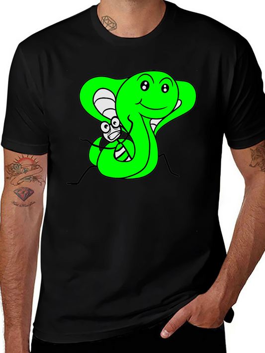Cobra & Fly Graphic Print T-Shirt