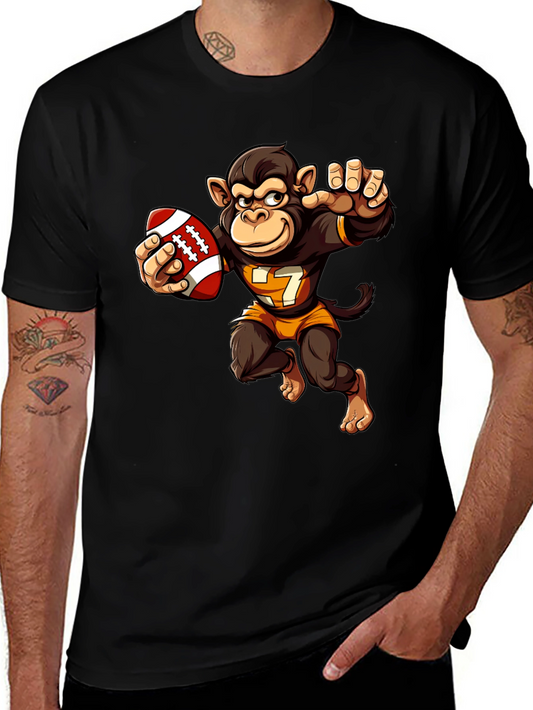 Monkey Football Player T-Shirt