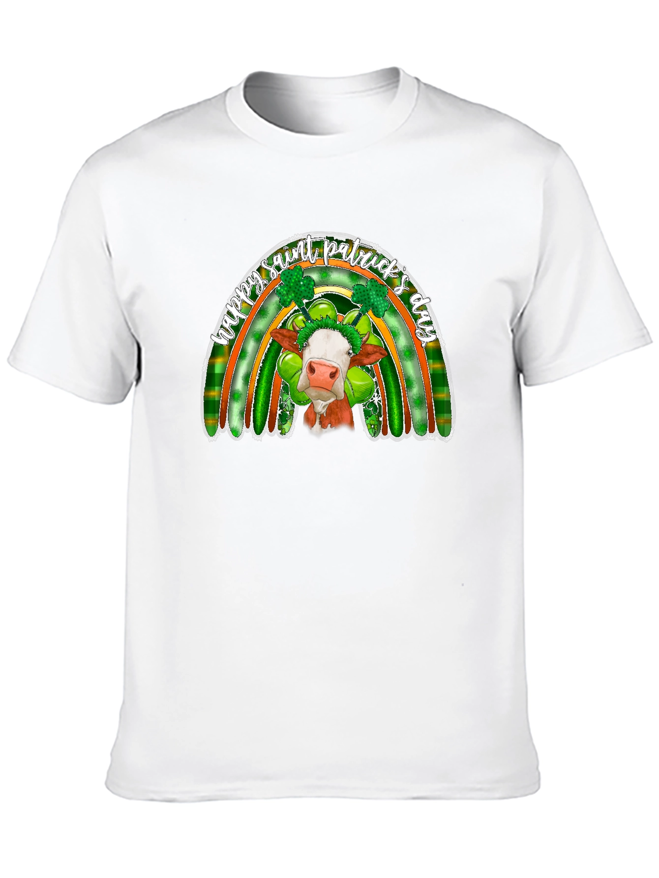 St. Patricks Day Cow Rainbow T-Shirt
