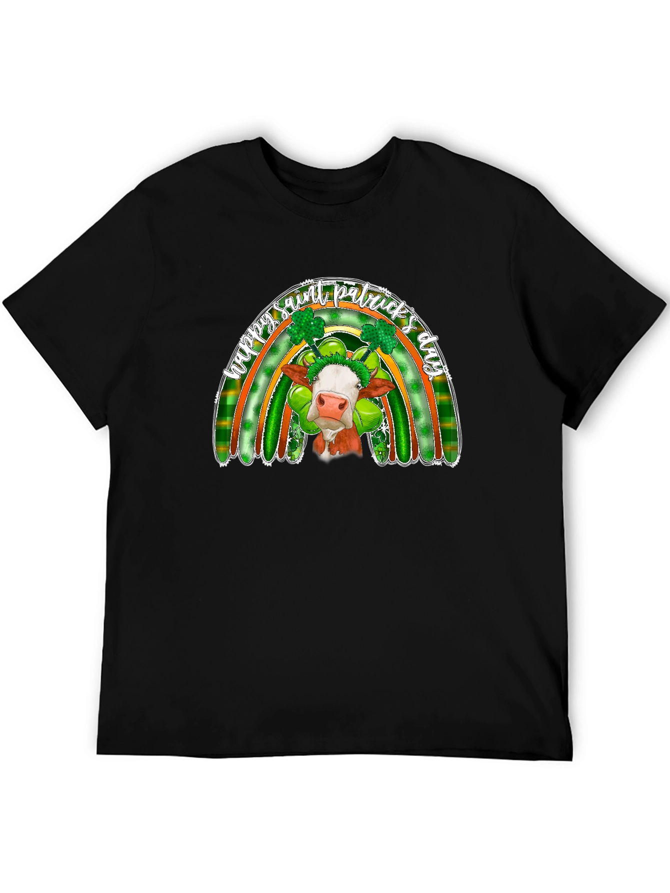 St. Patricks Day Cow Rainbow T-Shirt