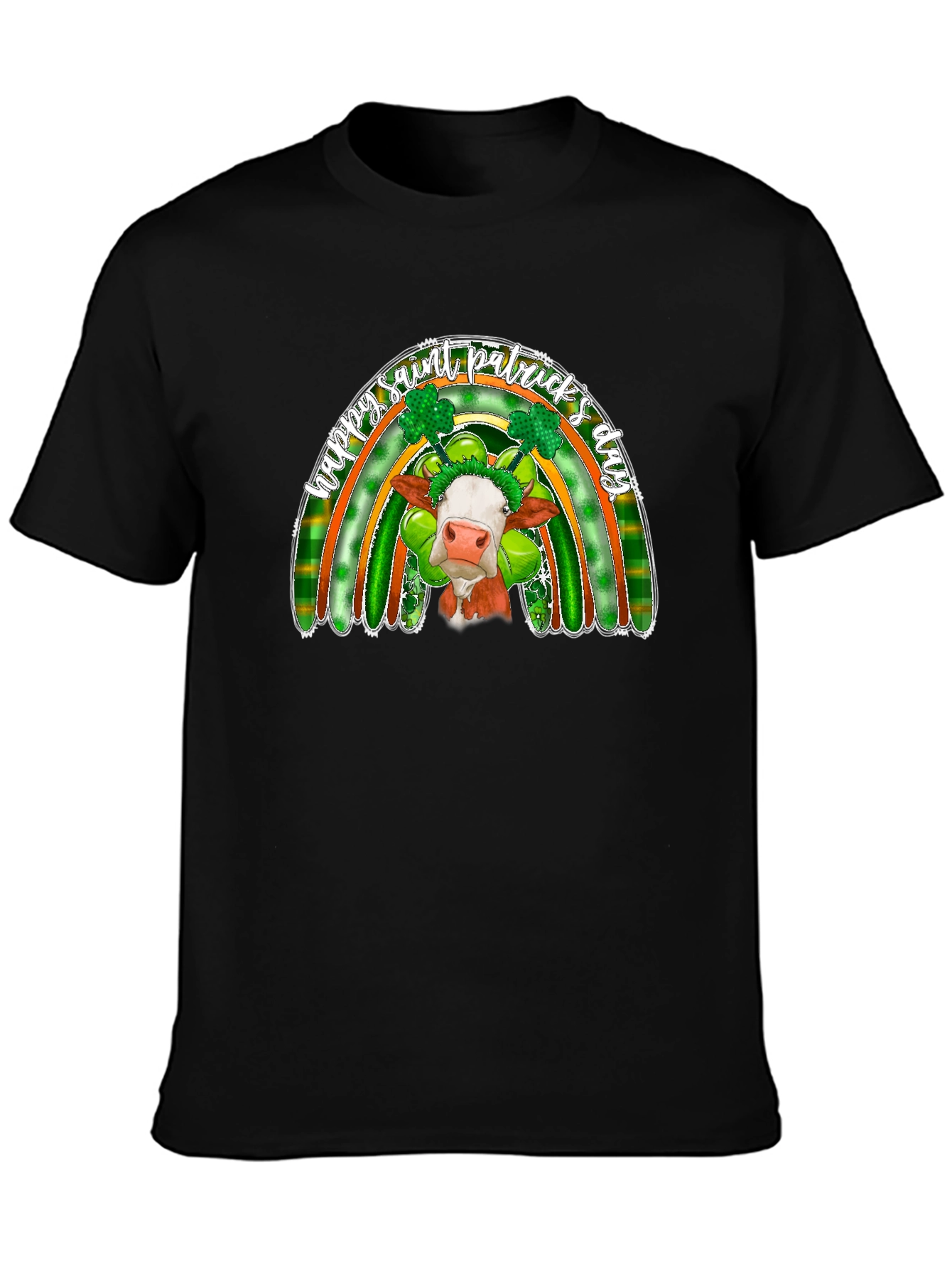 St. Patricks Day Cow Rainbow T-Shirt