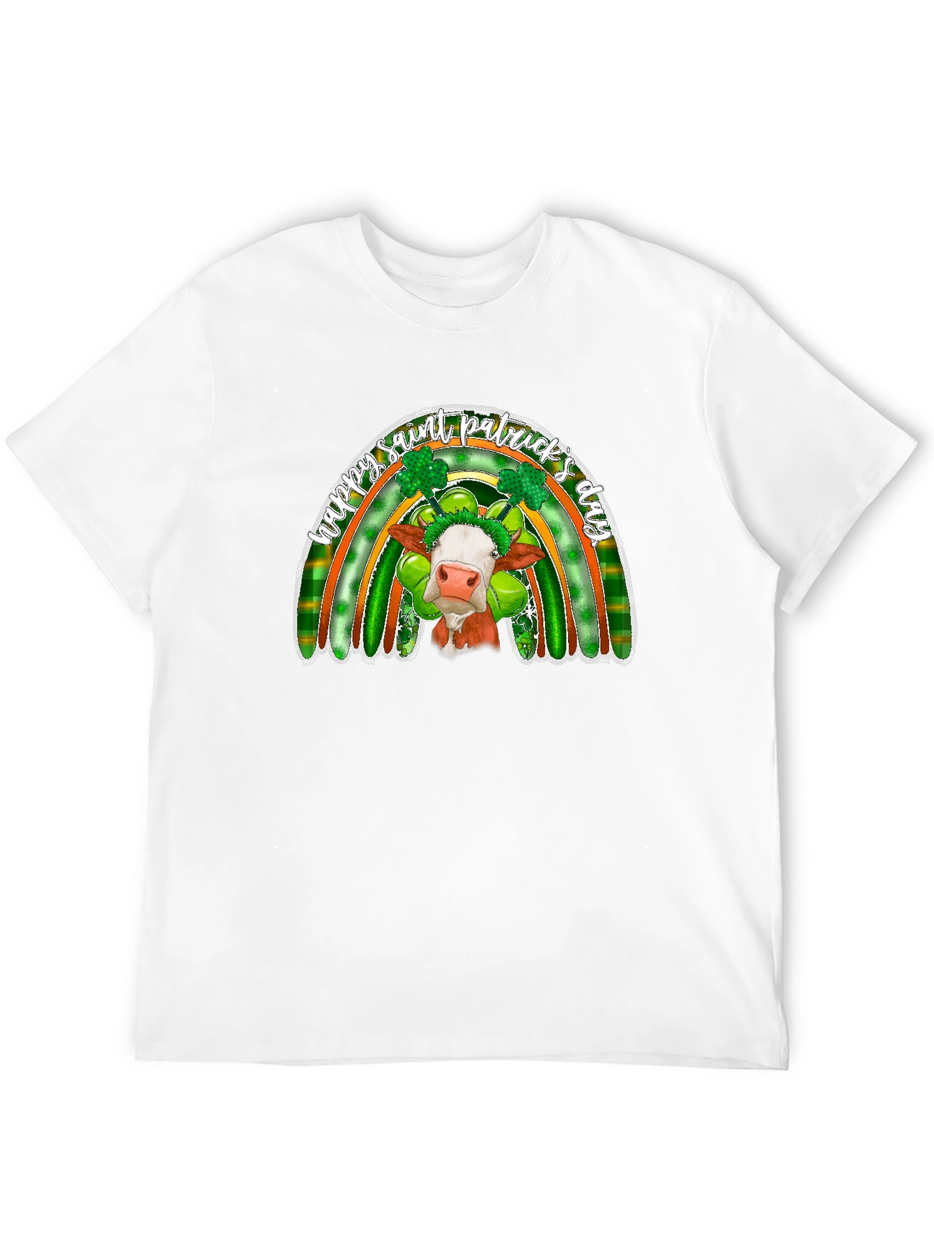 St. Patricks Day Cow Rainbow T-Shirt