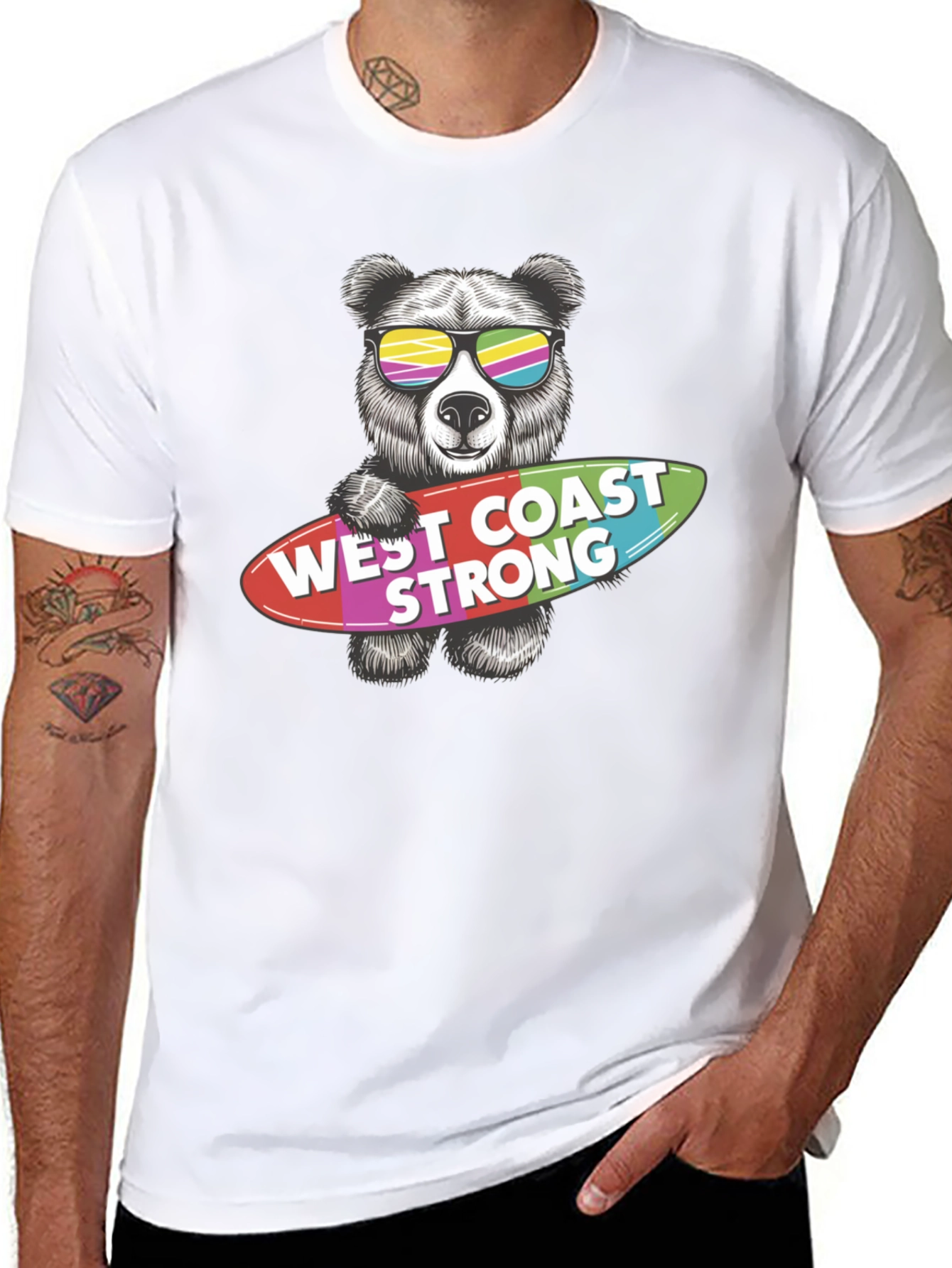 West Coast Strong Bear Graphic Tee