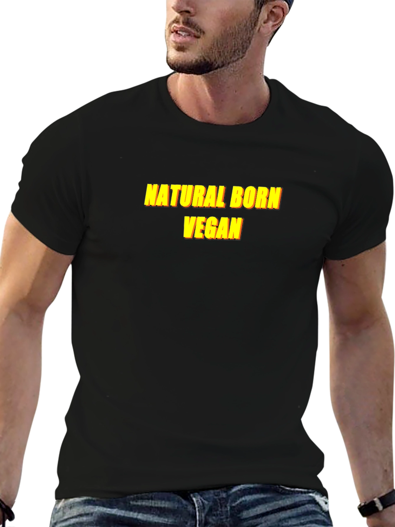 Natural Born Vegan T-Shirt - Black