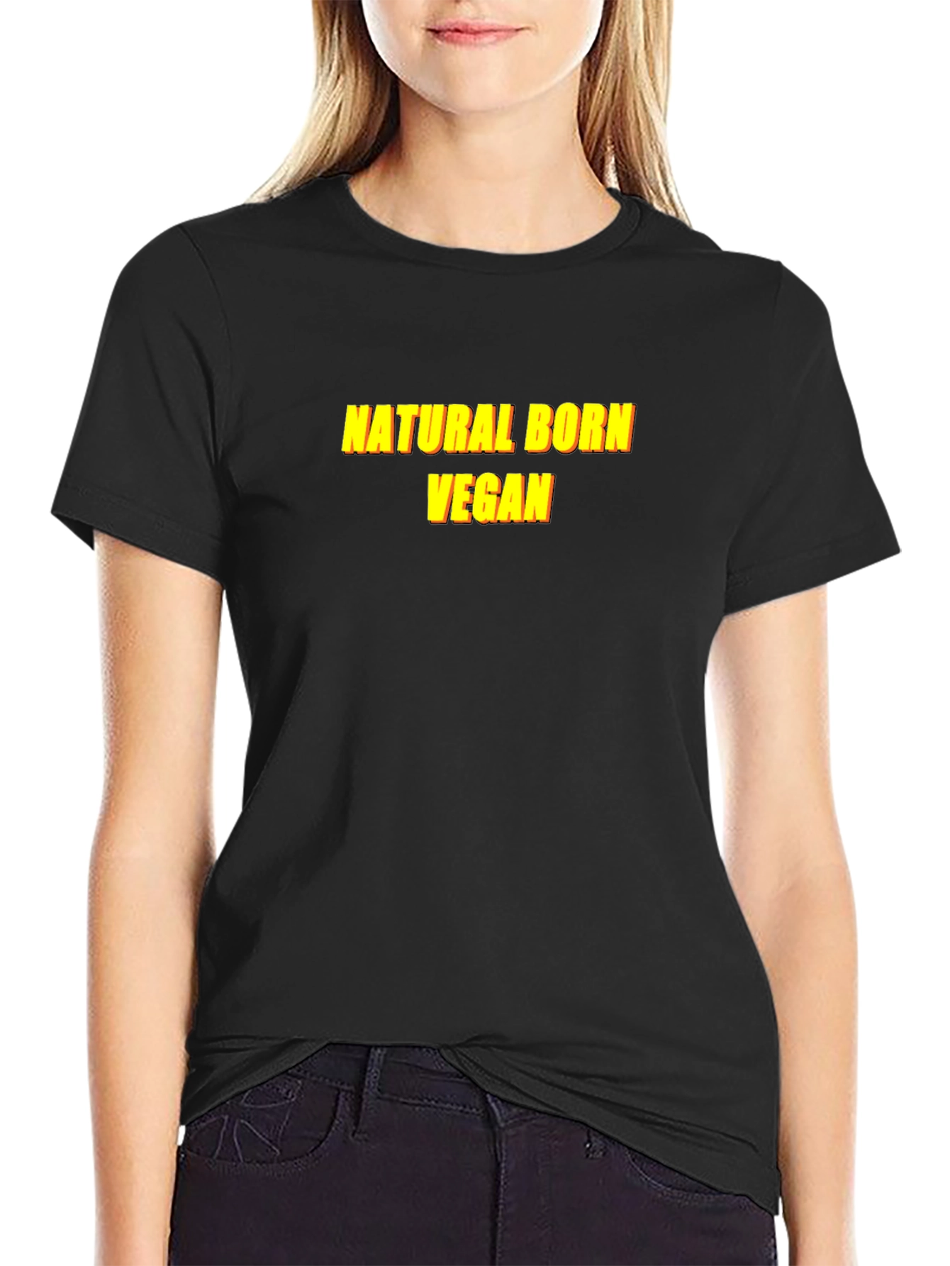 Natural Born Vegan T-Shirt - Black