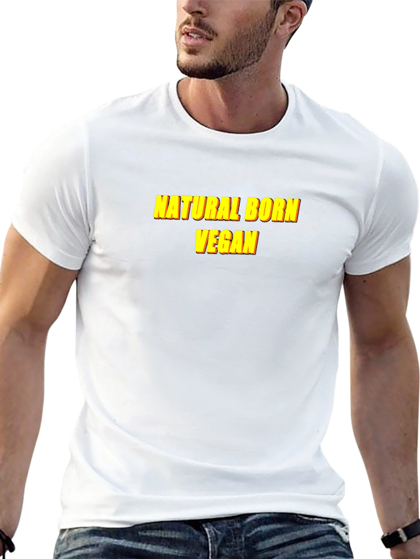 Natural Born Vegan T-Shirt - Black