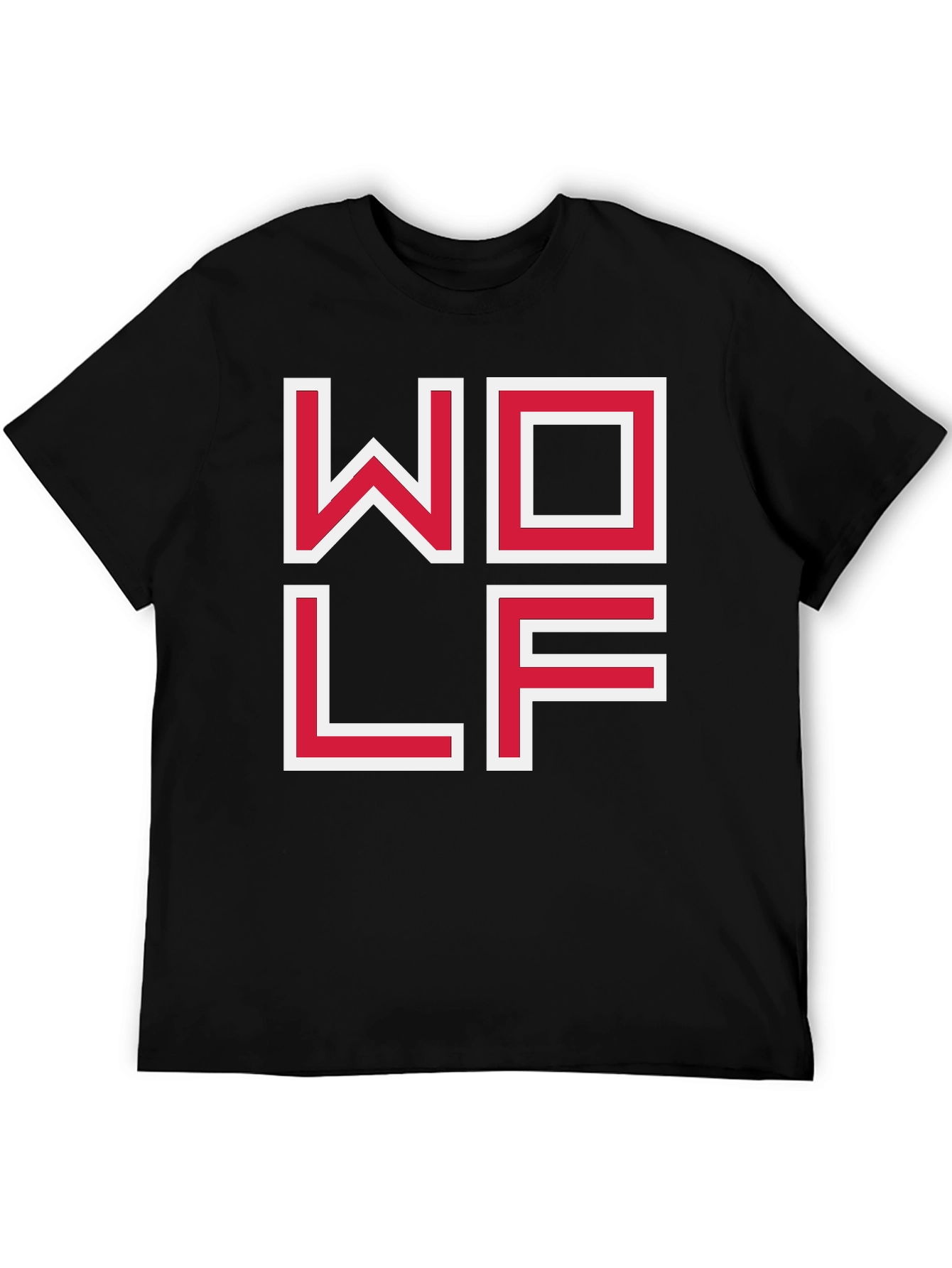 WOLF Graphic Tee - Modern Block Letter Design
