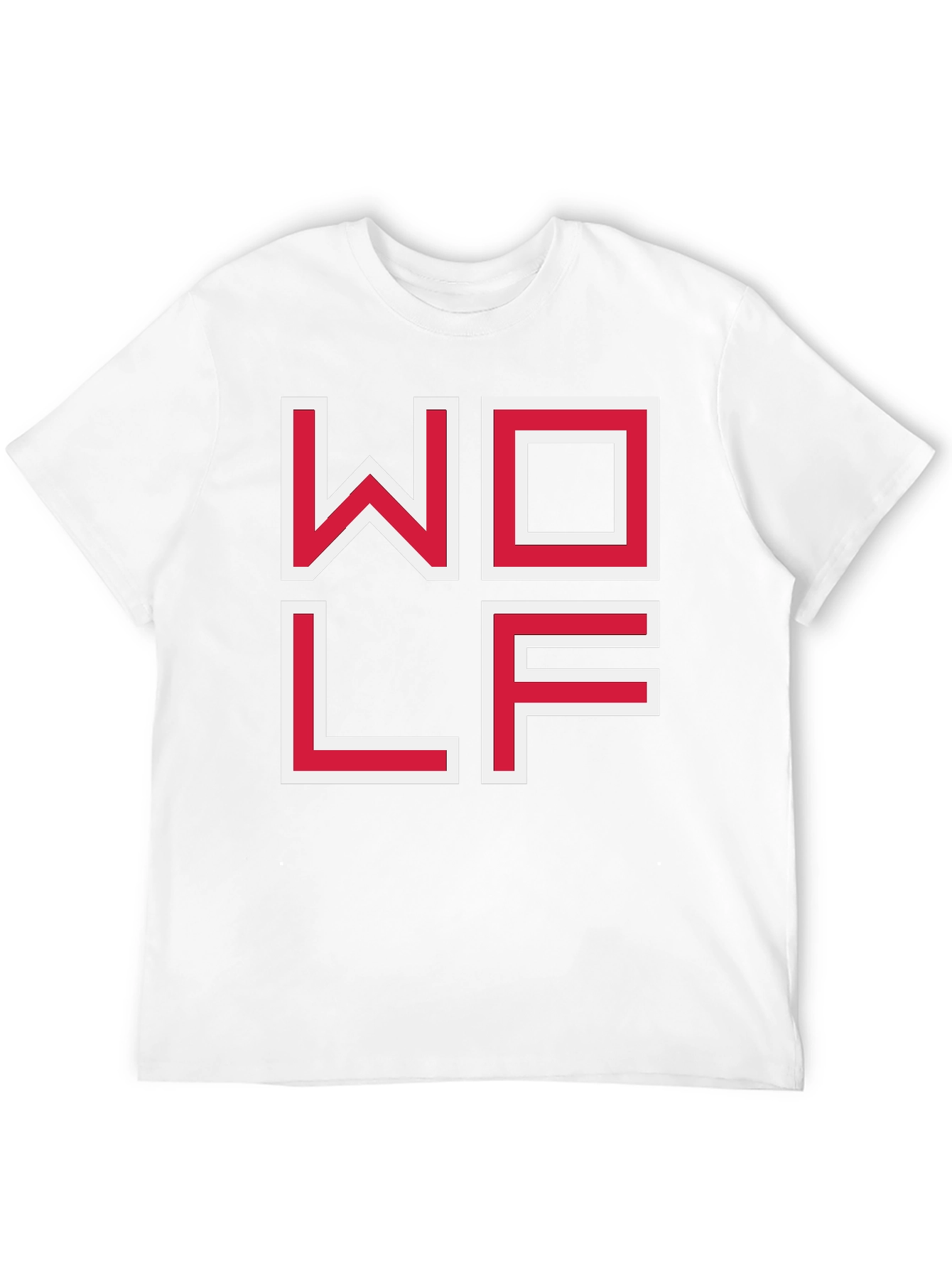 WOLF Graphic Tee - Modern Block Letter Design