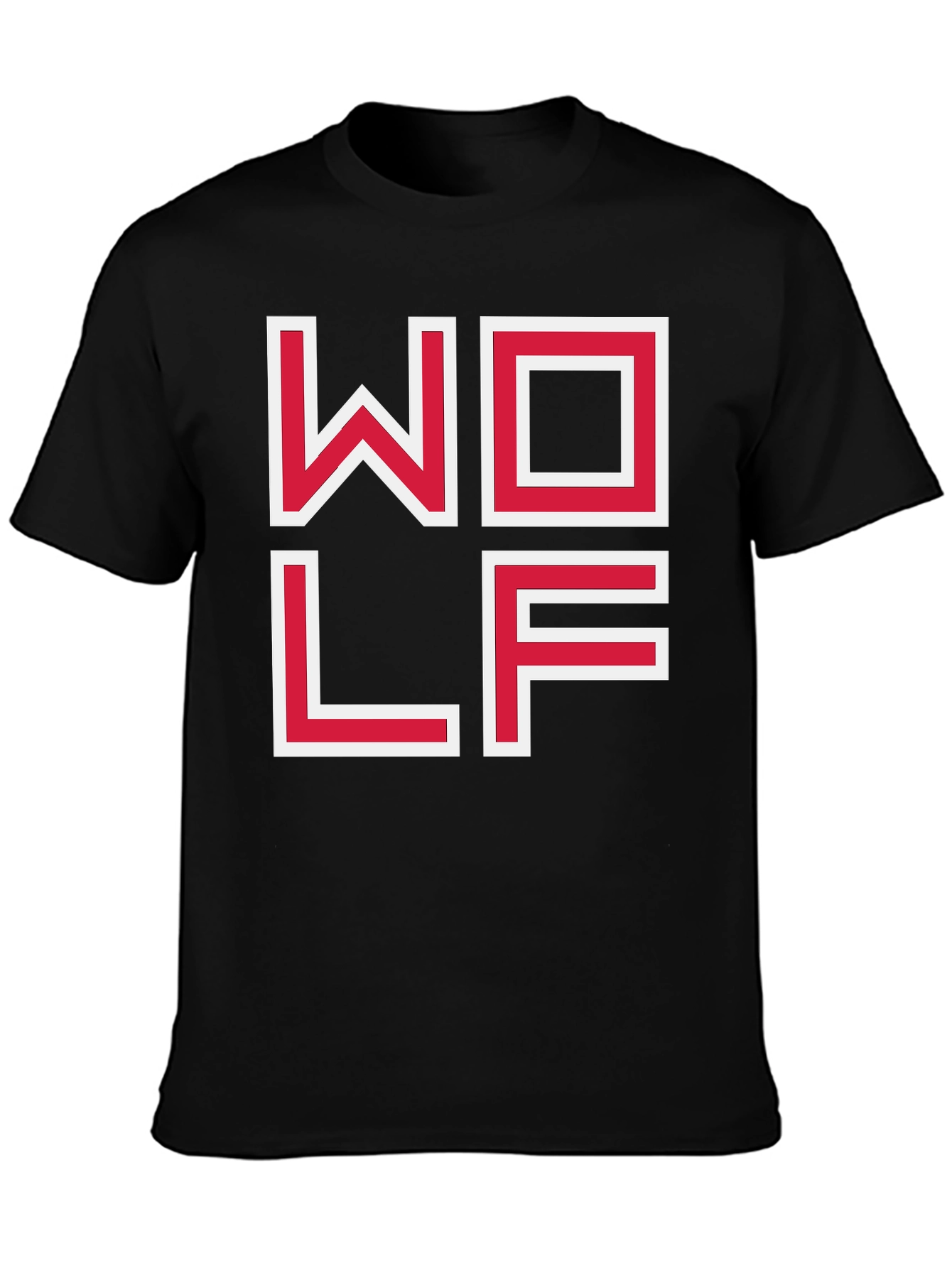 WOLF Graphic Tee - Modern Block Letter Design