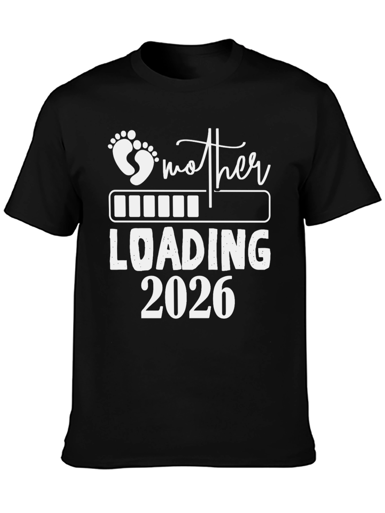 Mother Loading 2026 T-Shirt Pregnancy Announcement Tee