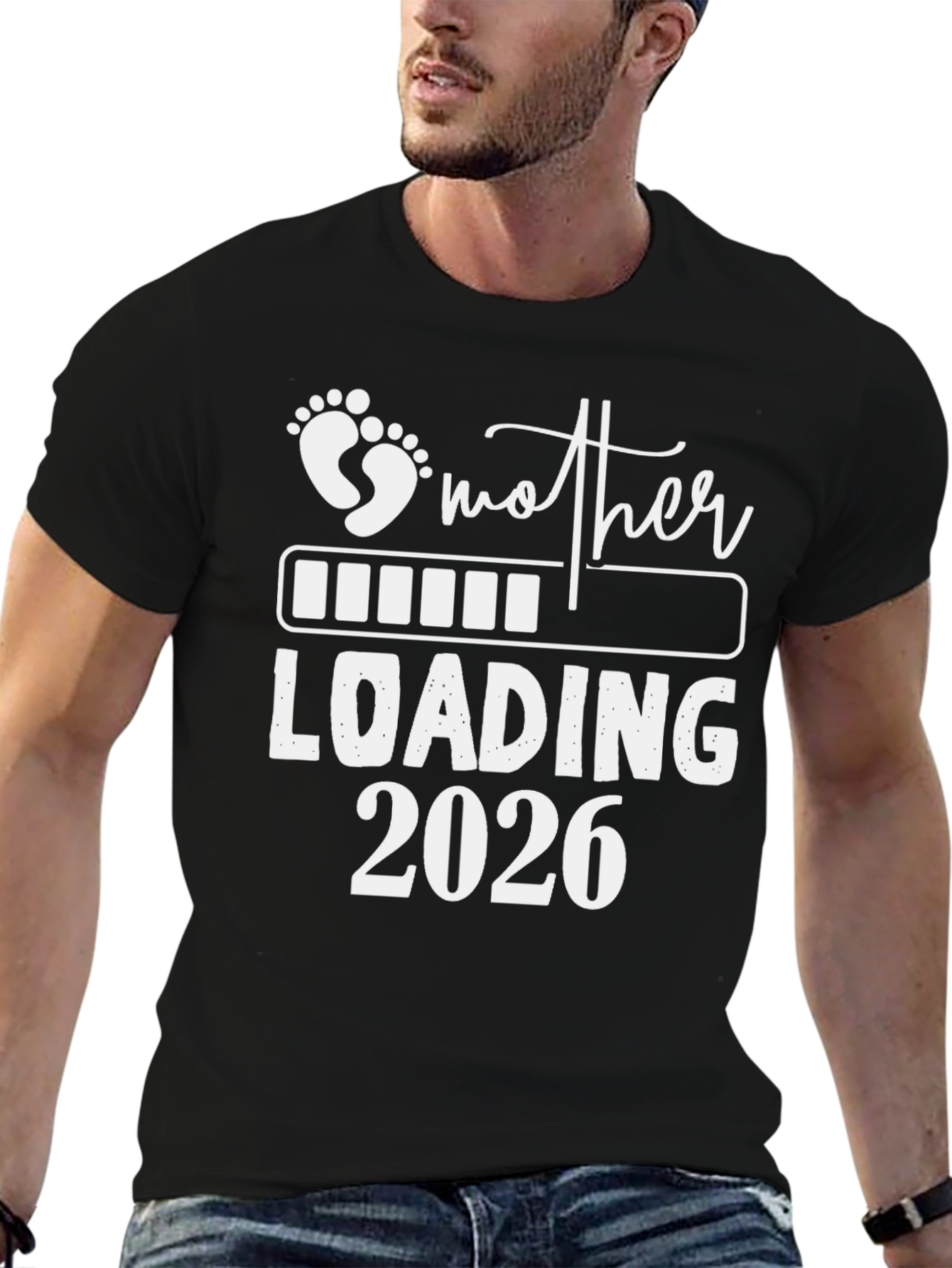 Mother Loading 2026 T-Shirt Pregnancy Announcement Tee