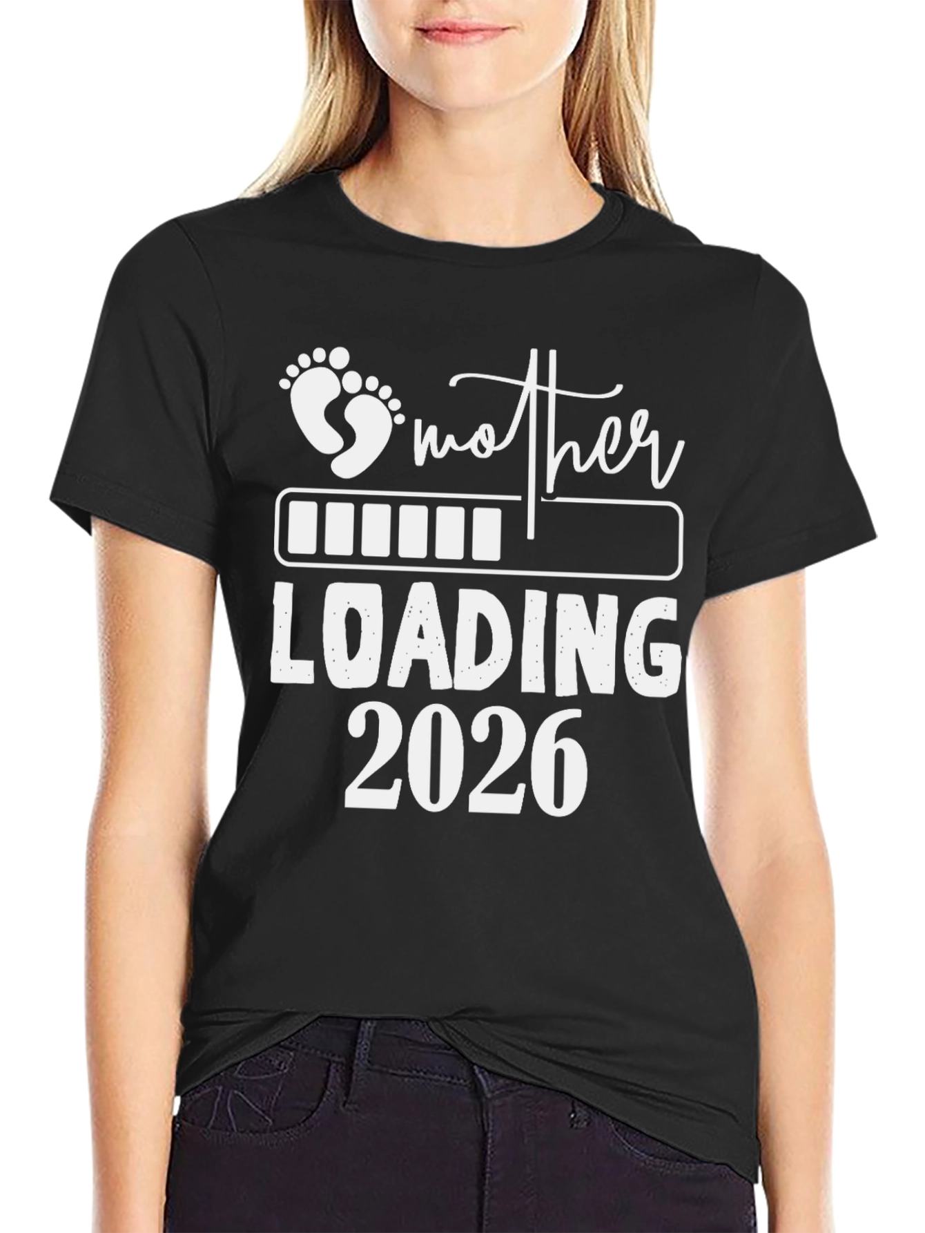 Mother Loading 2026 T-Shirt Pregnancy Announcement Tee