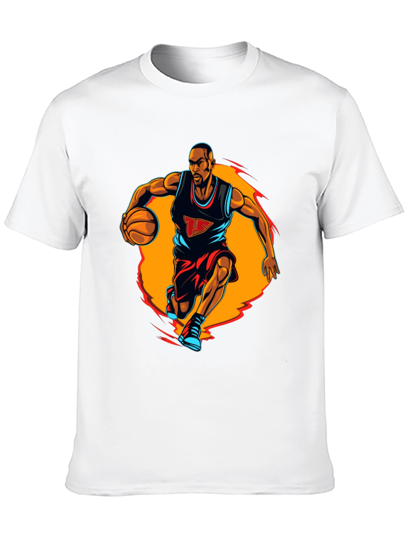 Basketball Player Graphic Tee - Black