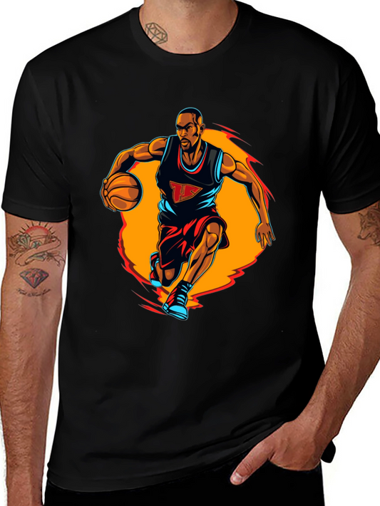 Basketball Player Graphic Tee - Black
