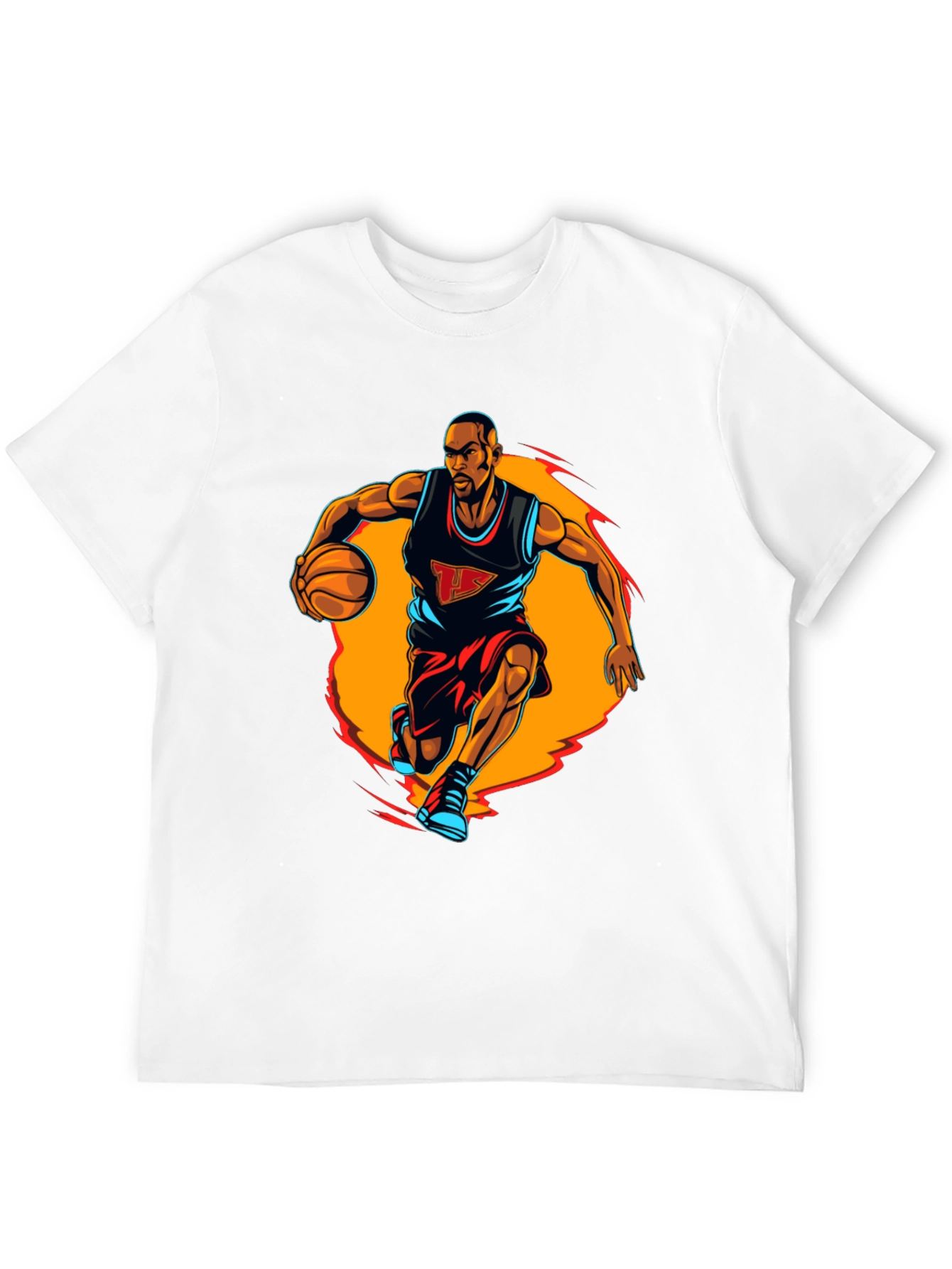 Basketball Player Graphic Tee - Black