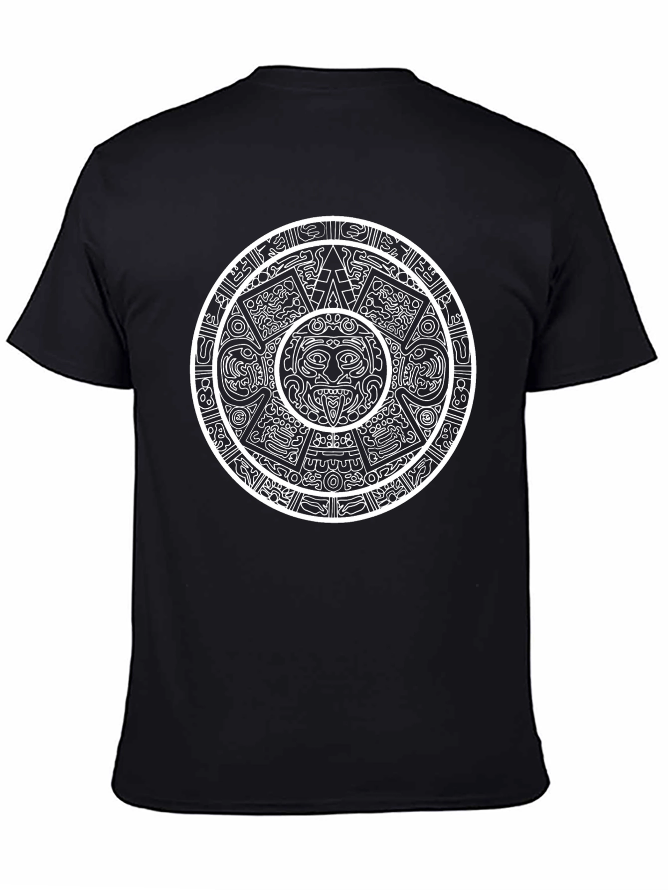 Aztec Calendar Graphic Tee - Black
