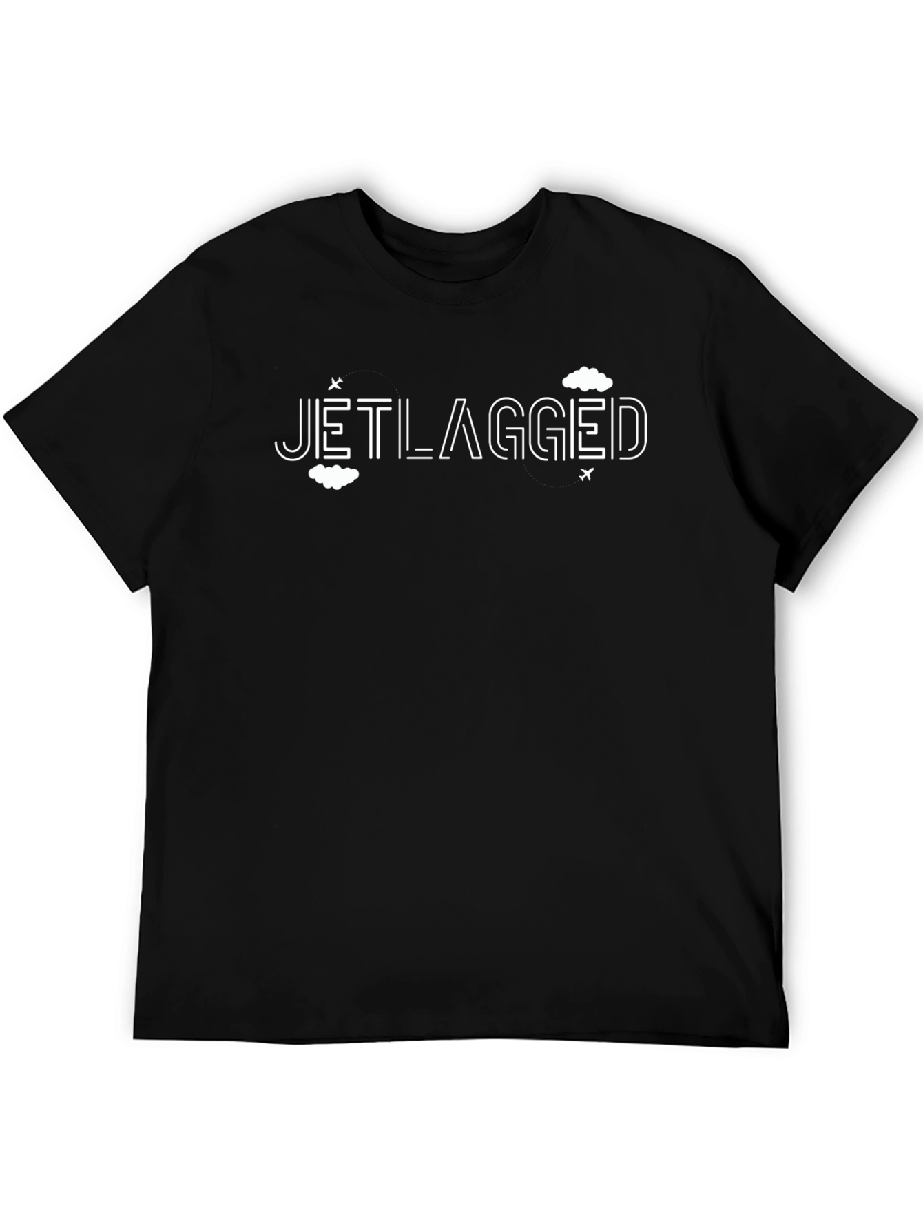 Jet Lagged Graphic T-Shirt - Black Crew Neck