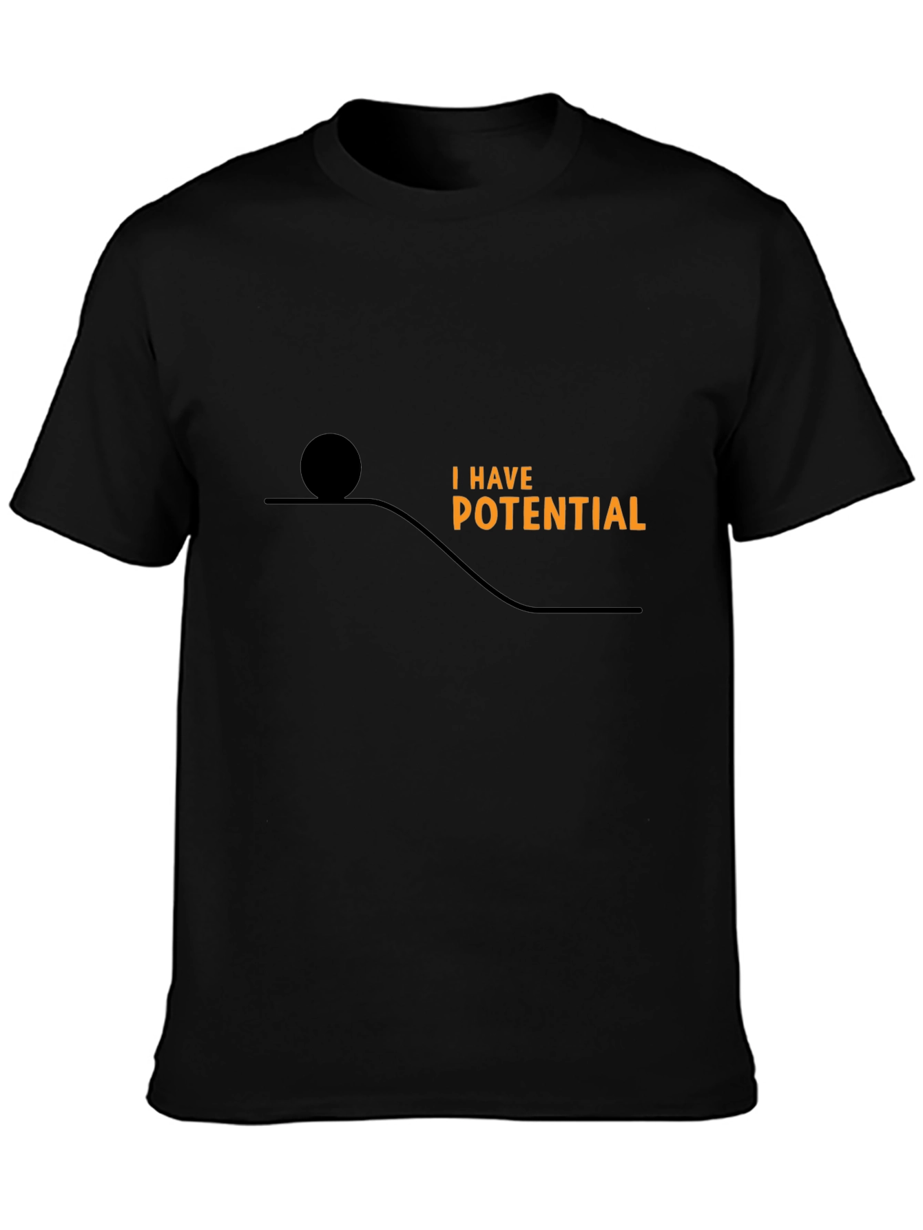 Potential Energy Graphic Tee - Black Cotton Comfort