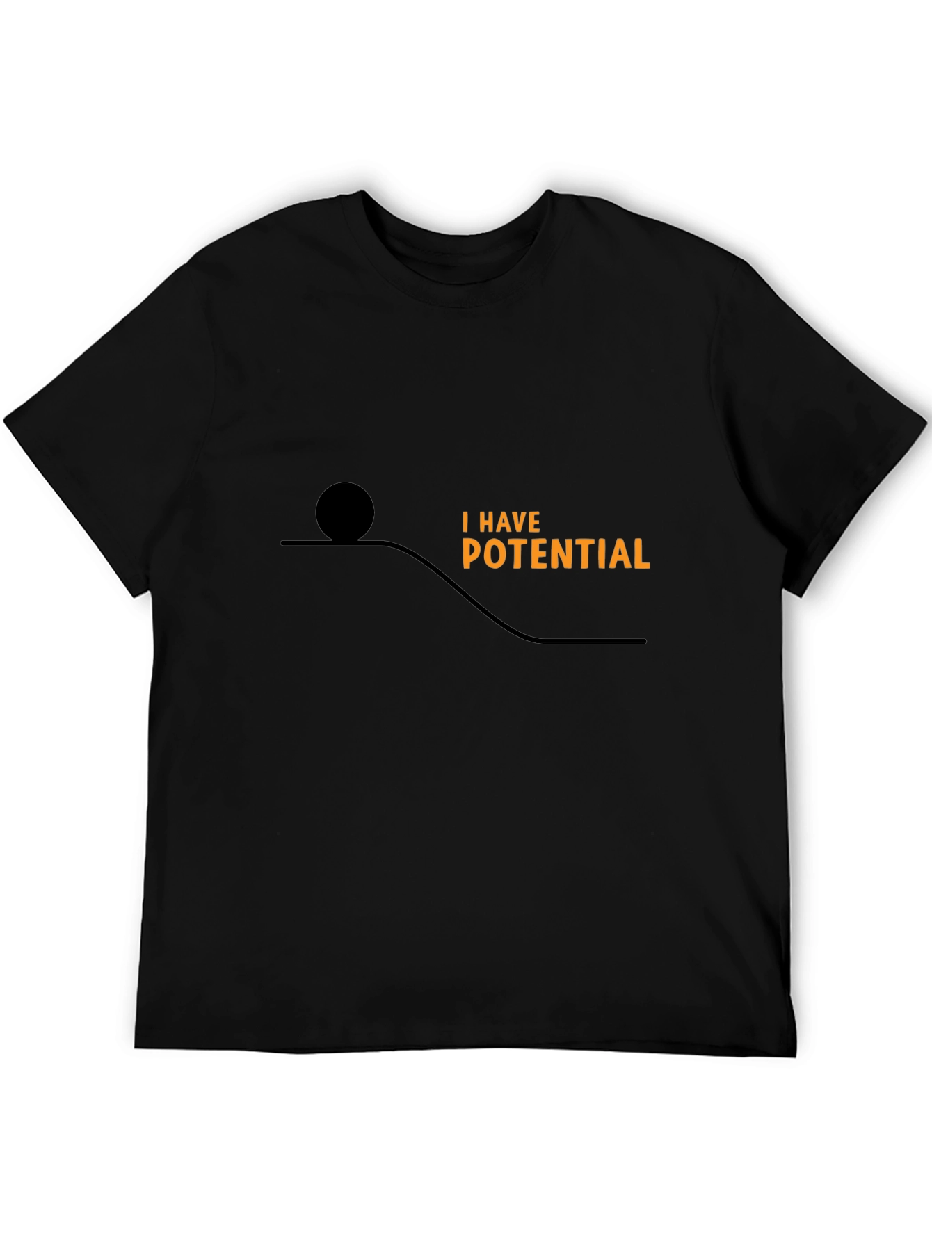 Potential Energy Graphic Tee - Black Cotton Comfort
