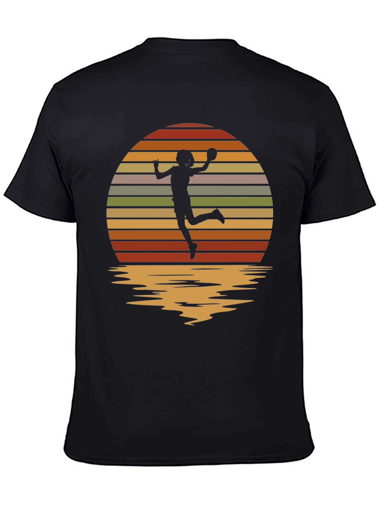 Handball Sunset Graphic Tee - Black