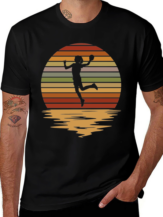 Handball Sunset Graphic Tee - Black