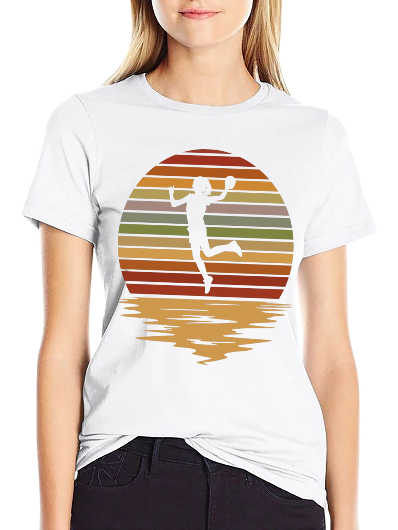 Handball Sunset Graphic Tee - Black