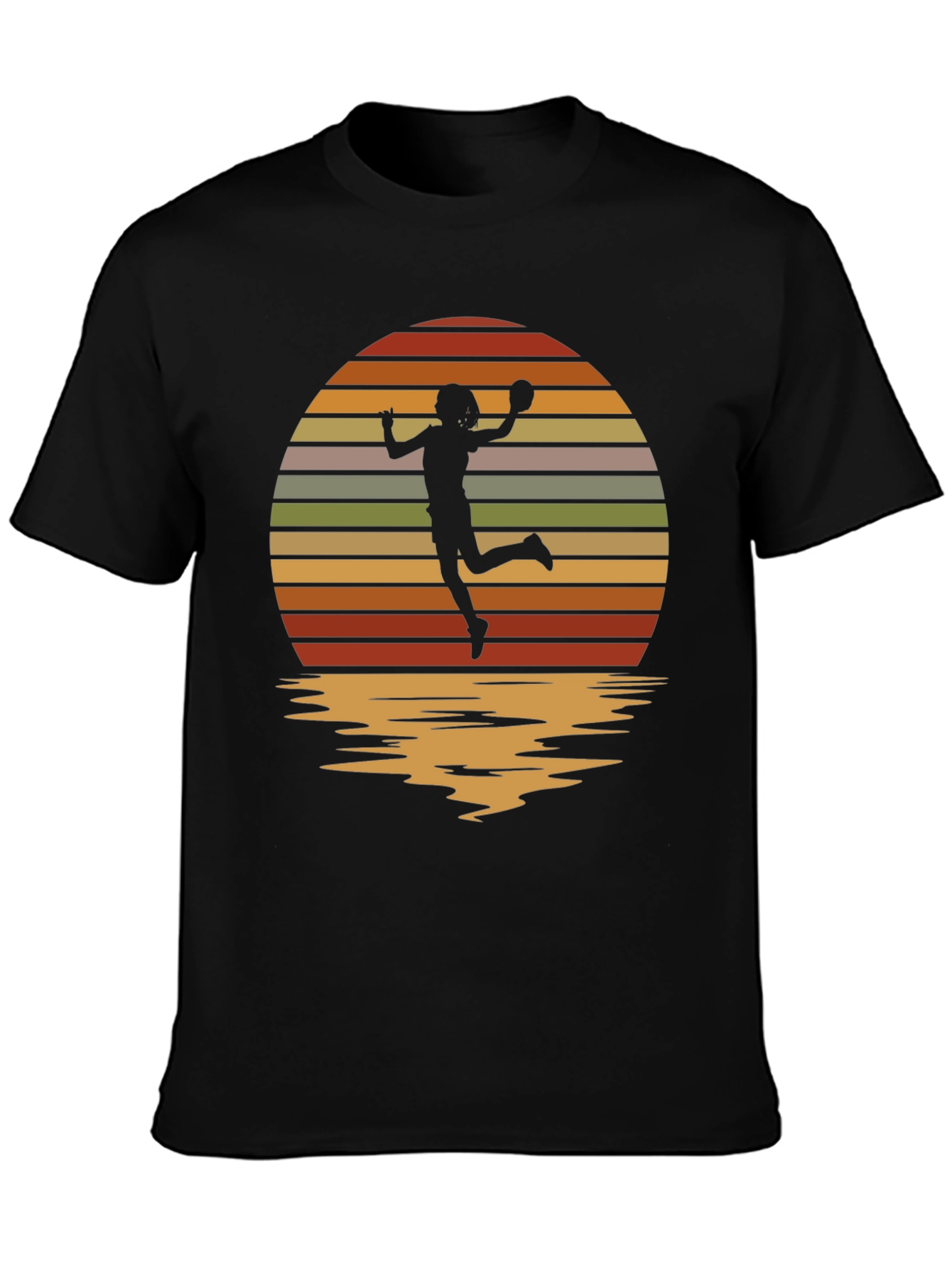 Handball Sunset Graphic Tee - Black