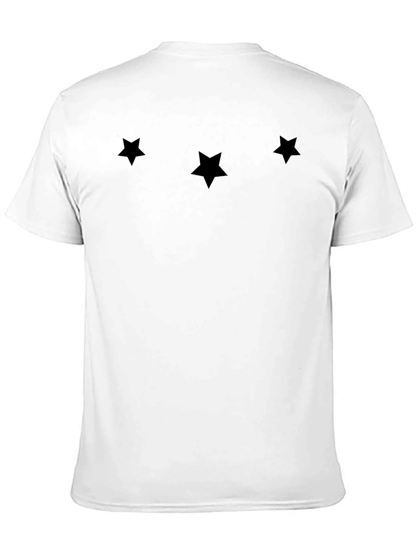 Mens Black Star Print Crew Neck T-Shirt