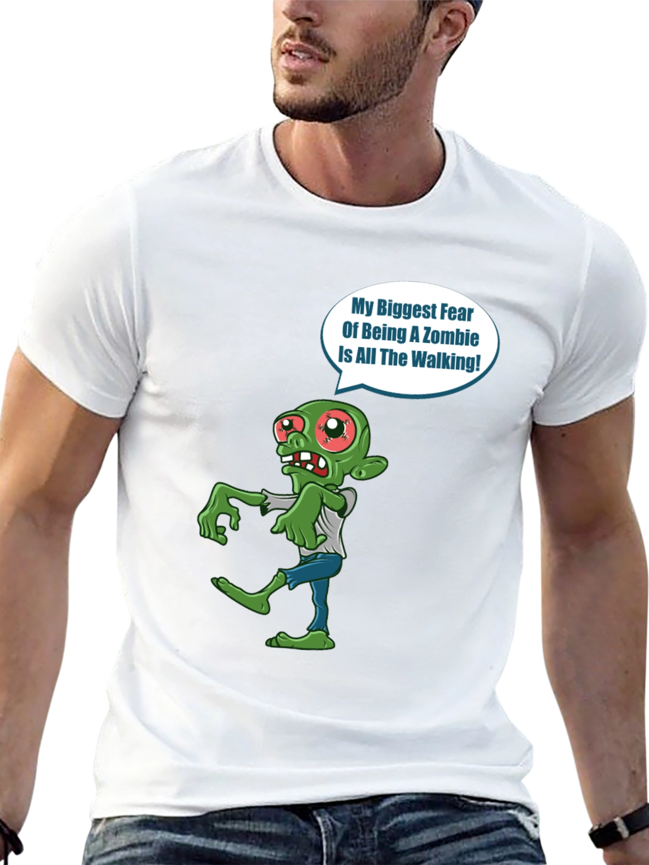 Zombie Fear Walking T-Shirt - Halloween Graphic Tee