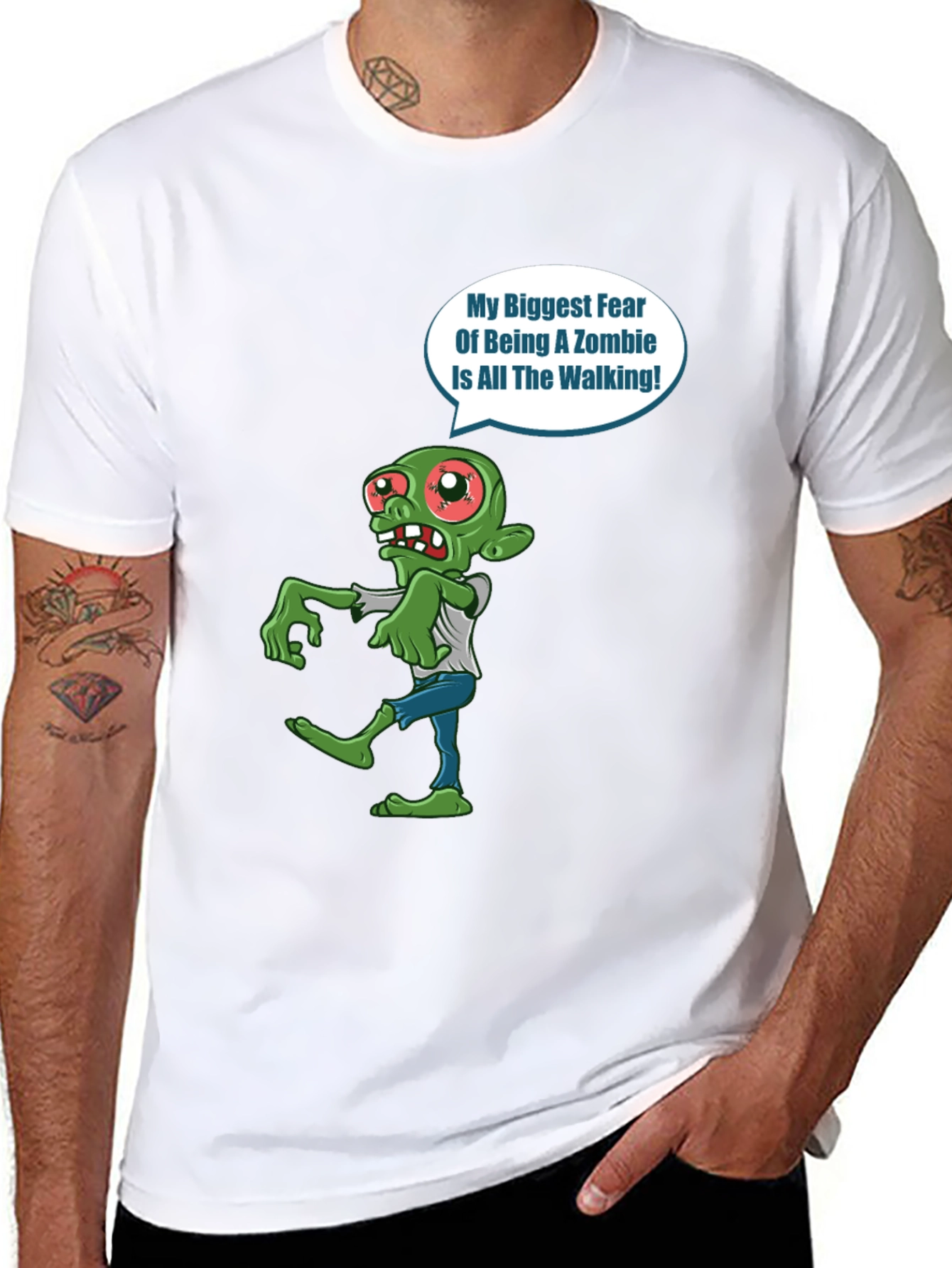 Zombie Fear Walking T-Shirt - Halloween Graphic Tee