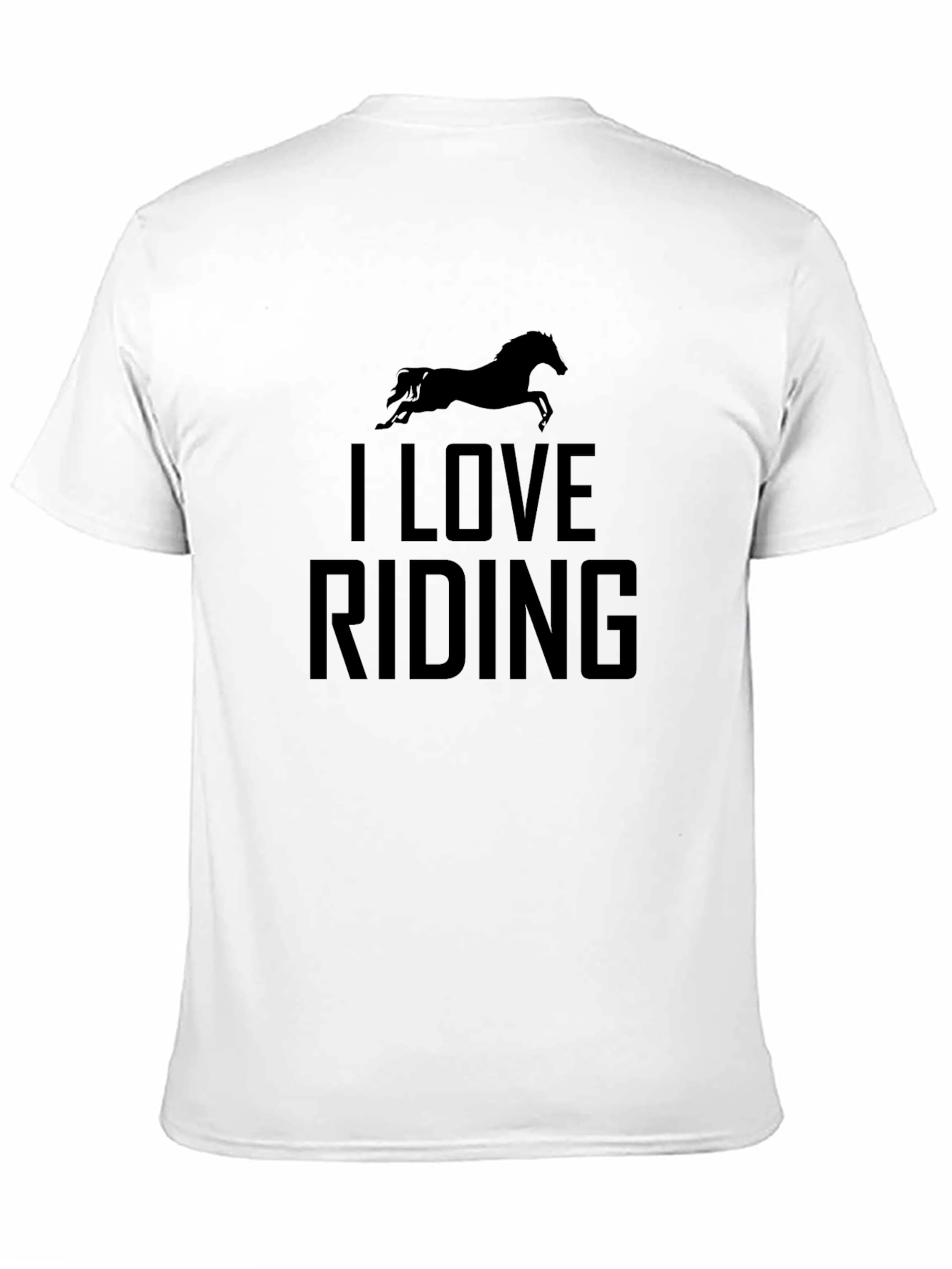 I Love Riding Black T-Shirt - Equestrian Apparel