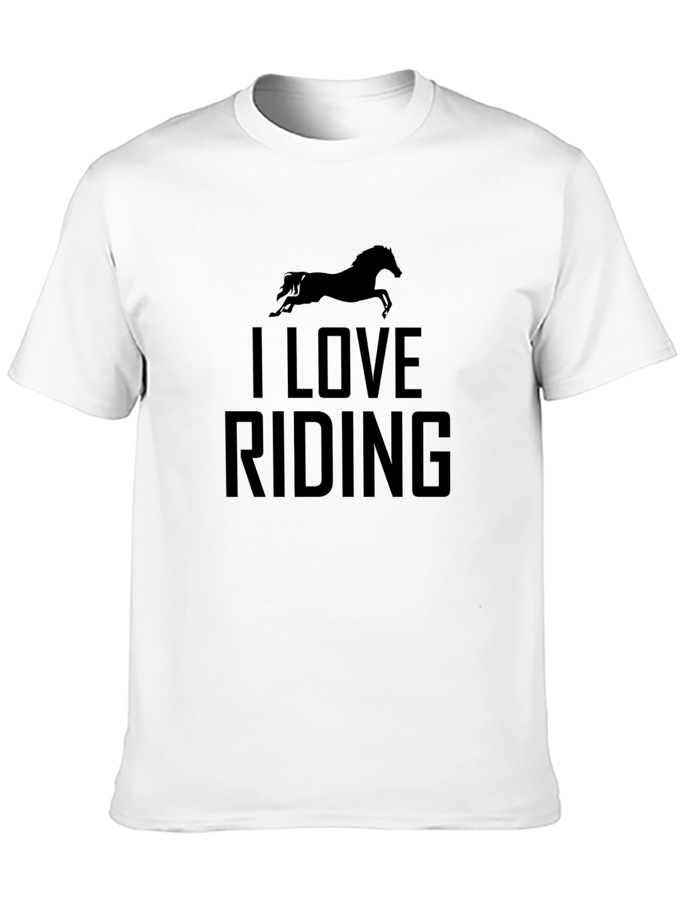 I Love Riding Black T-Shirt - Equestrian Apparel