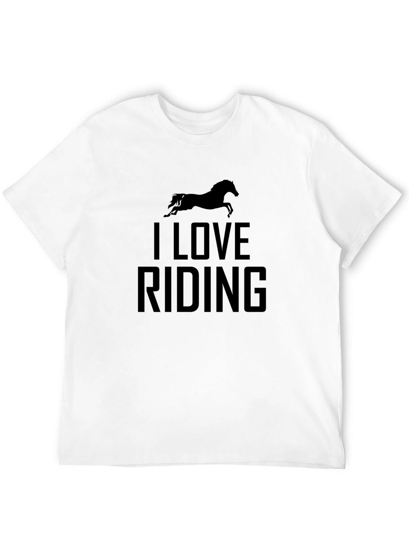 I Love Riding Black T-Shirt - Equestrian Apparel