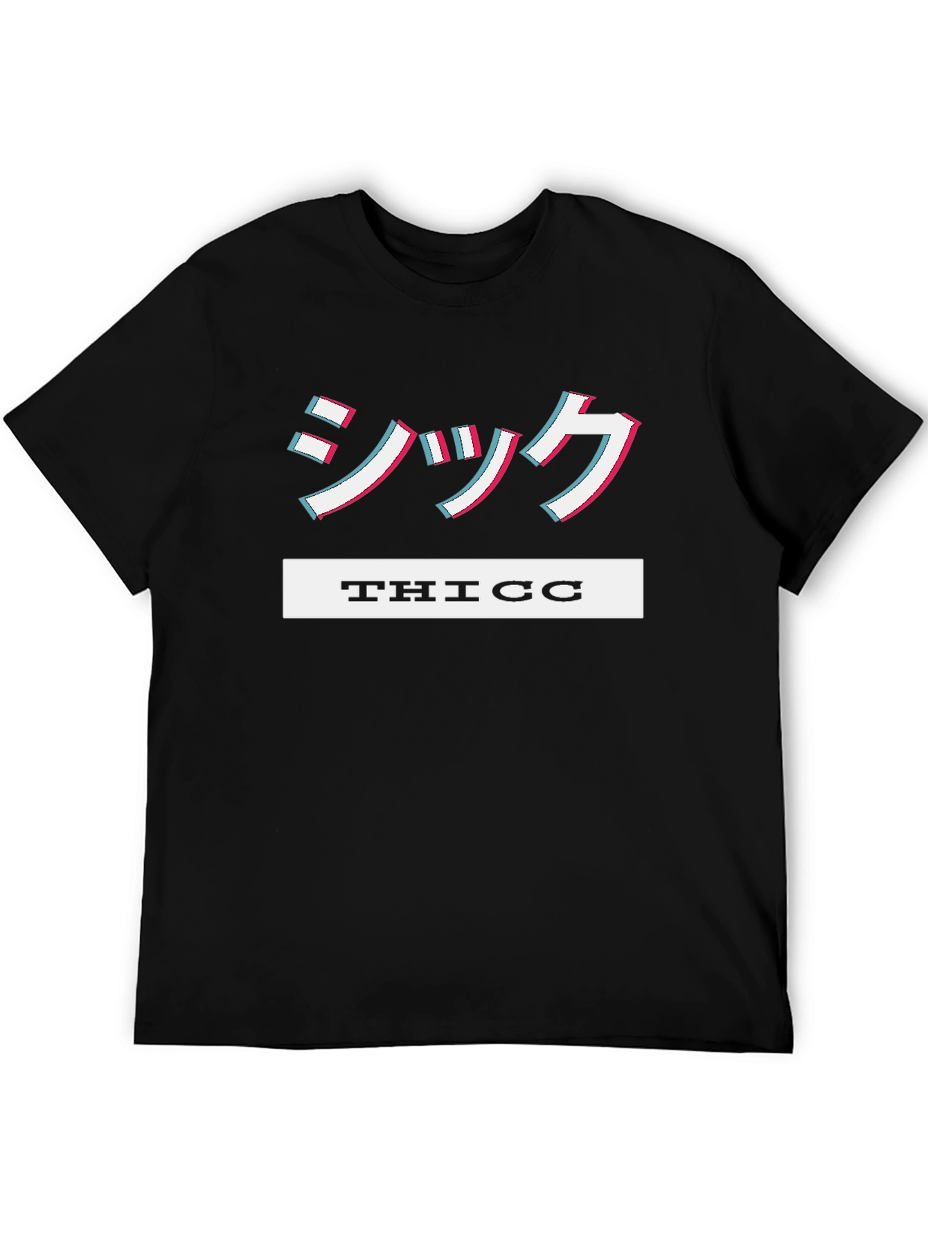 THICC Japanese Aesthetic Black T-Shirt