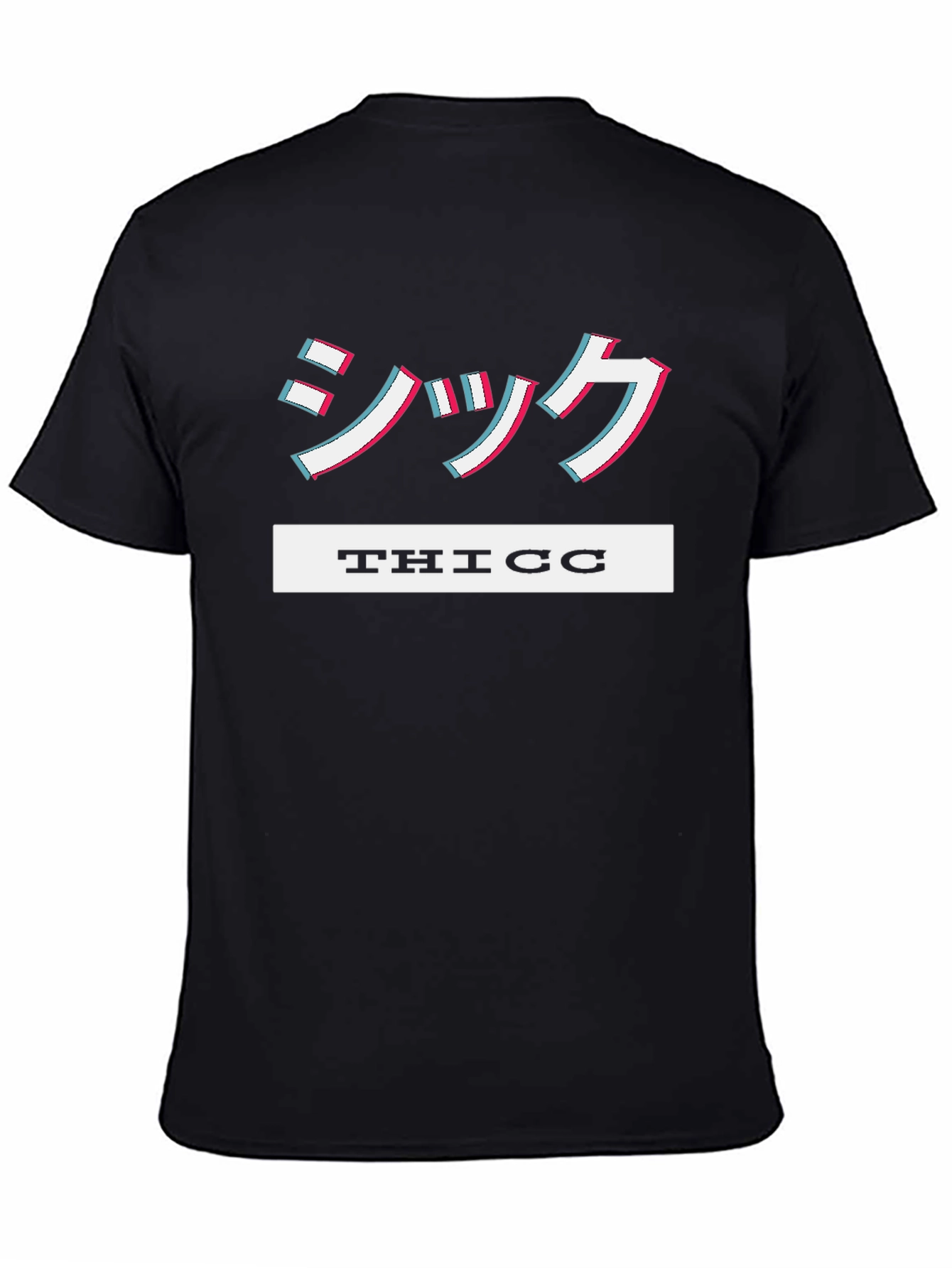 THICC Japanese Aesthetic Black T-Shirt