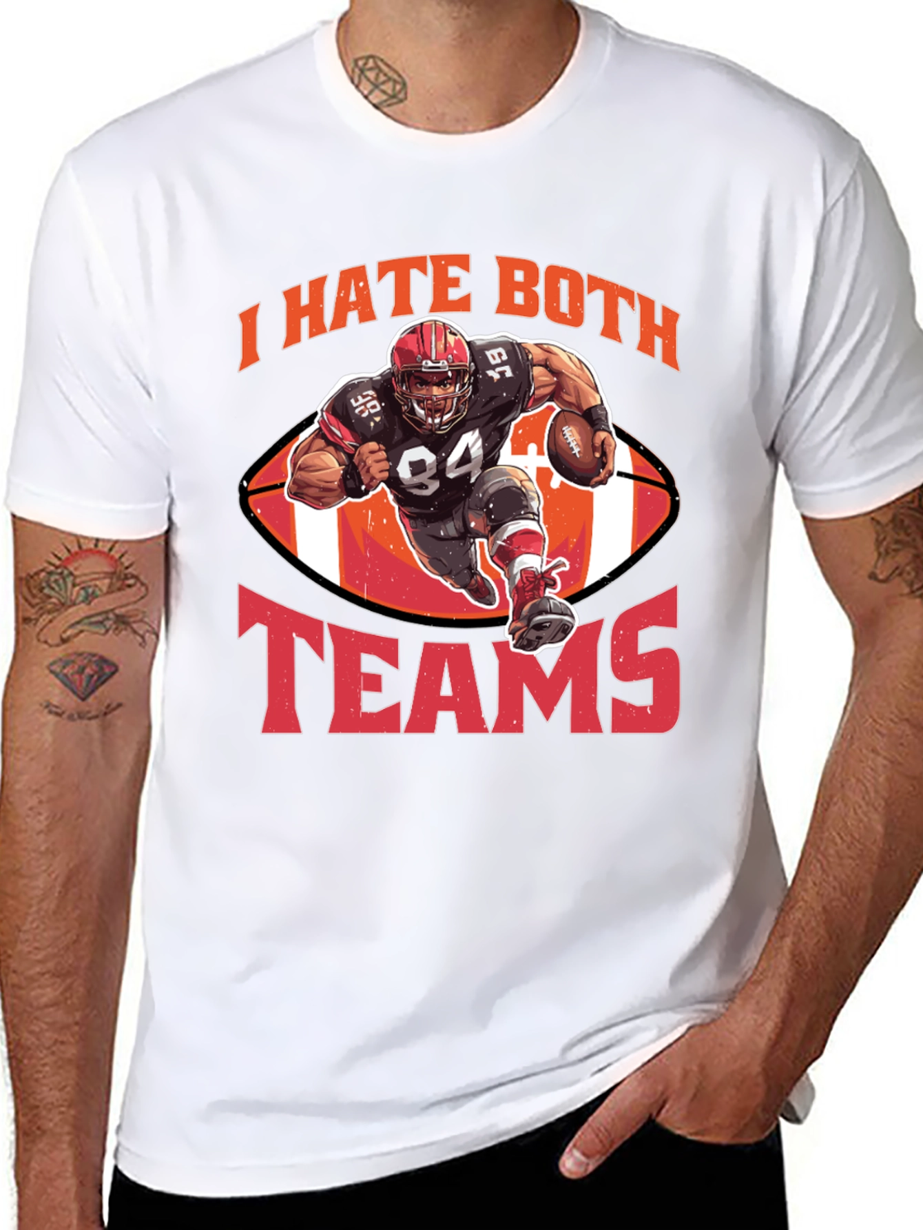 I Hate Both Teams Football T-Shirt
