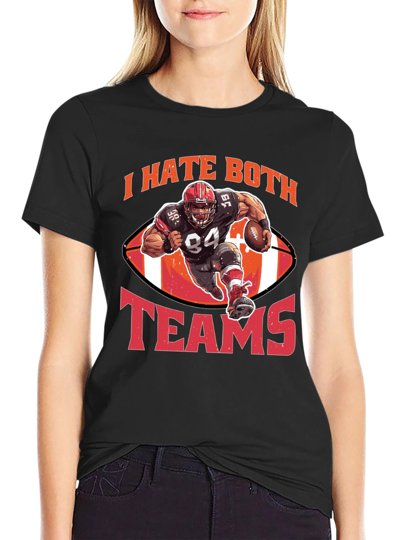 I Hate Both Teams Football T-Shirt