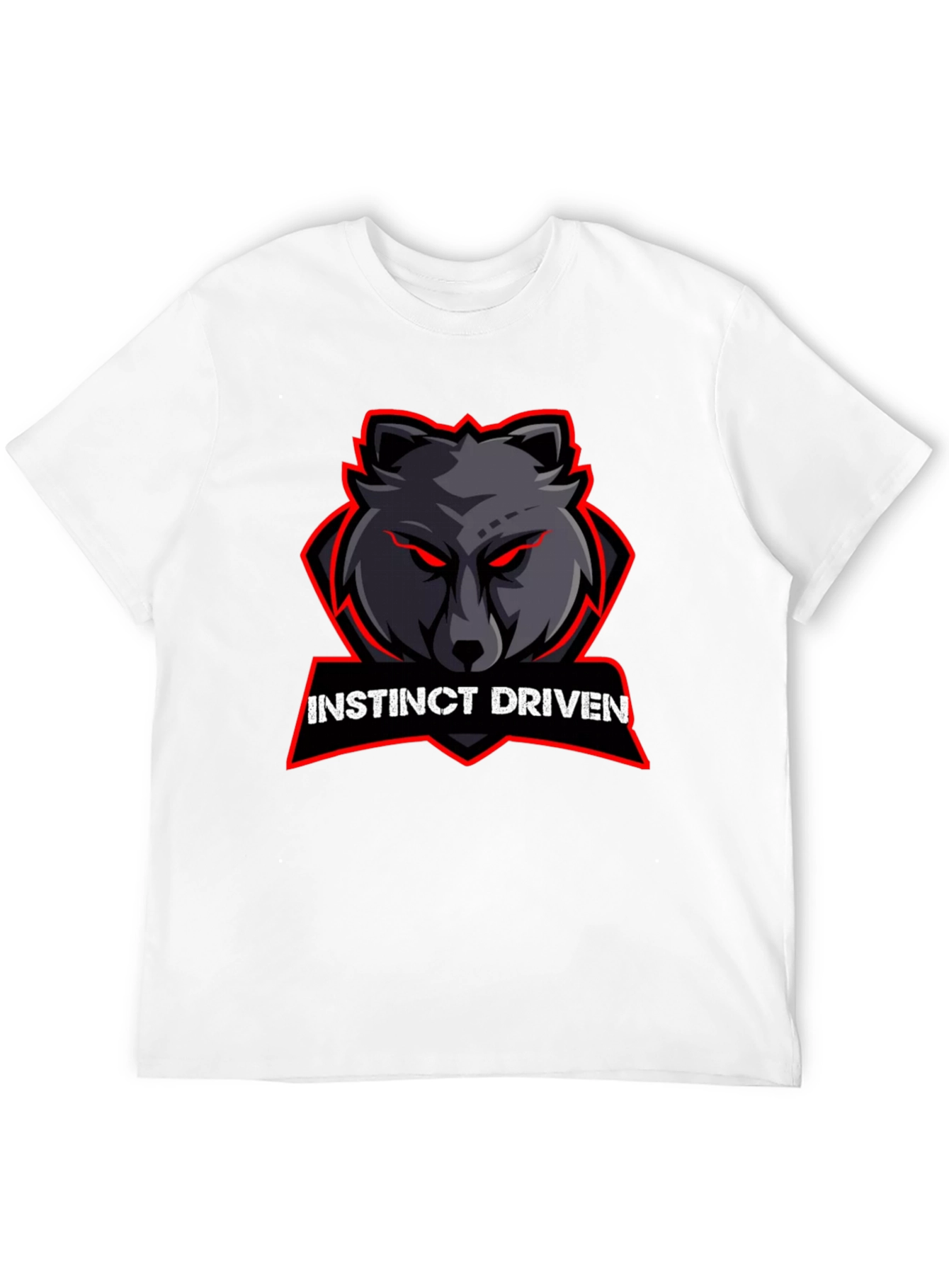 Instinct Driven Wolf Graphic Tee - Black