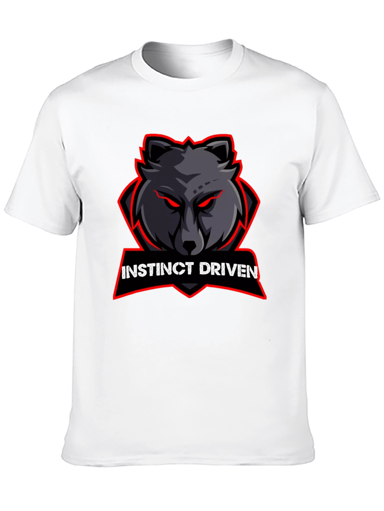 Instinct Driven Wolf Graphic Tee - Black