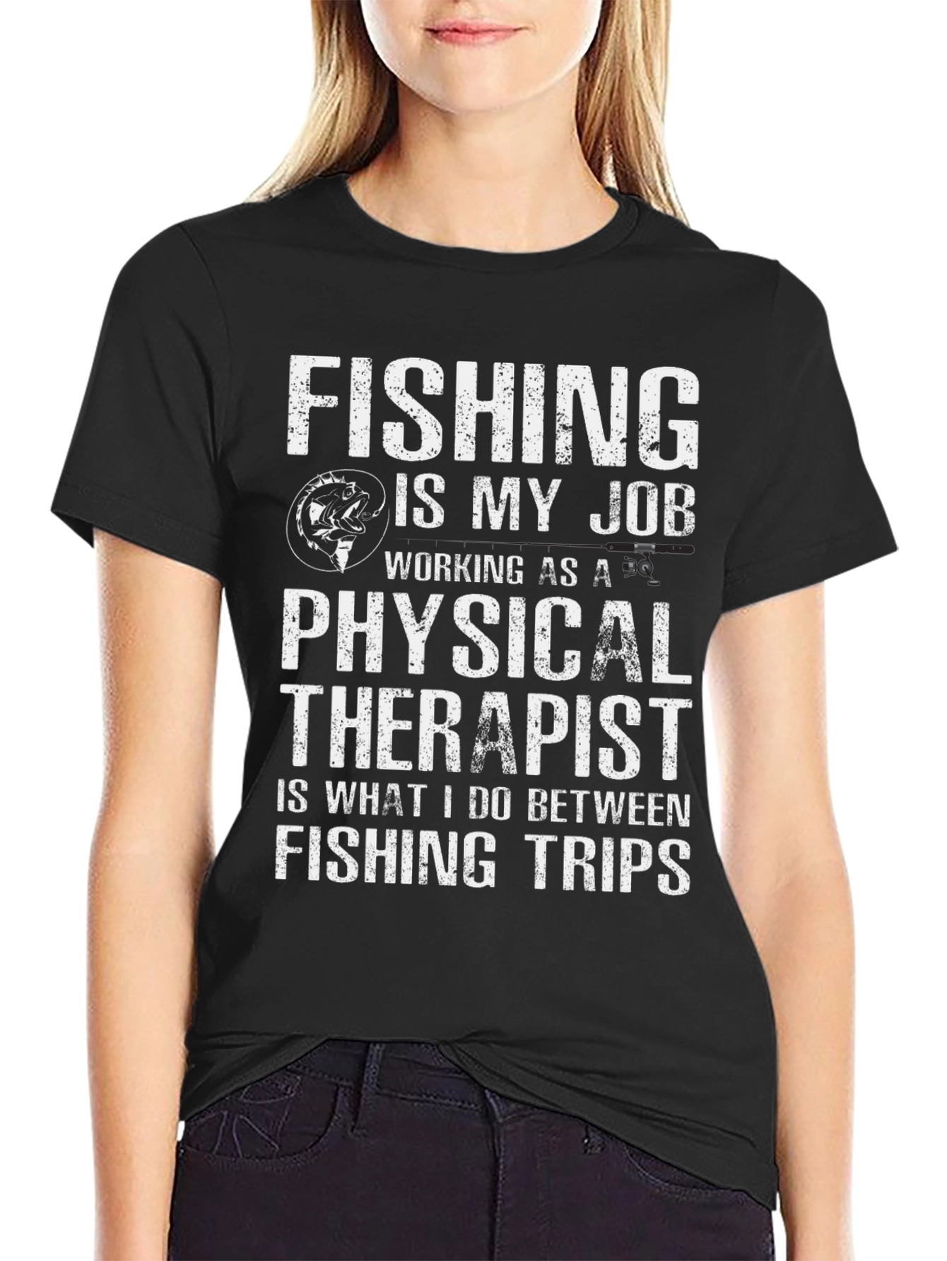 Fishing is My Job Funny Mens T-Shirt