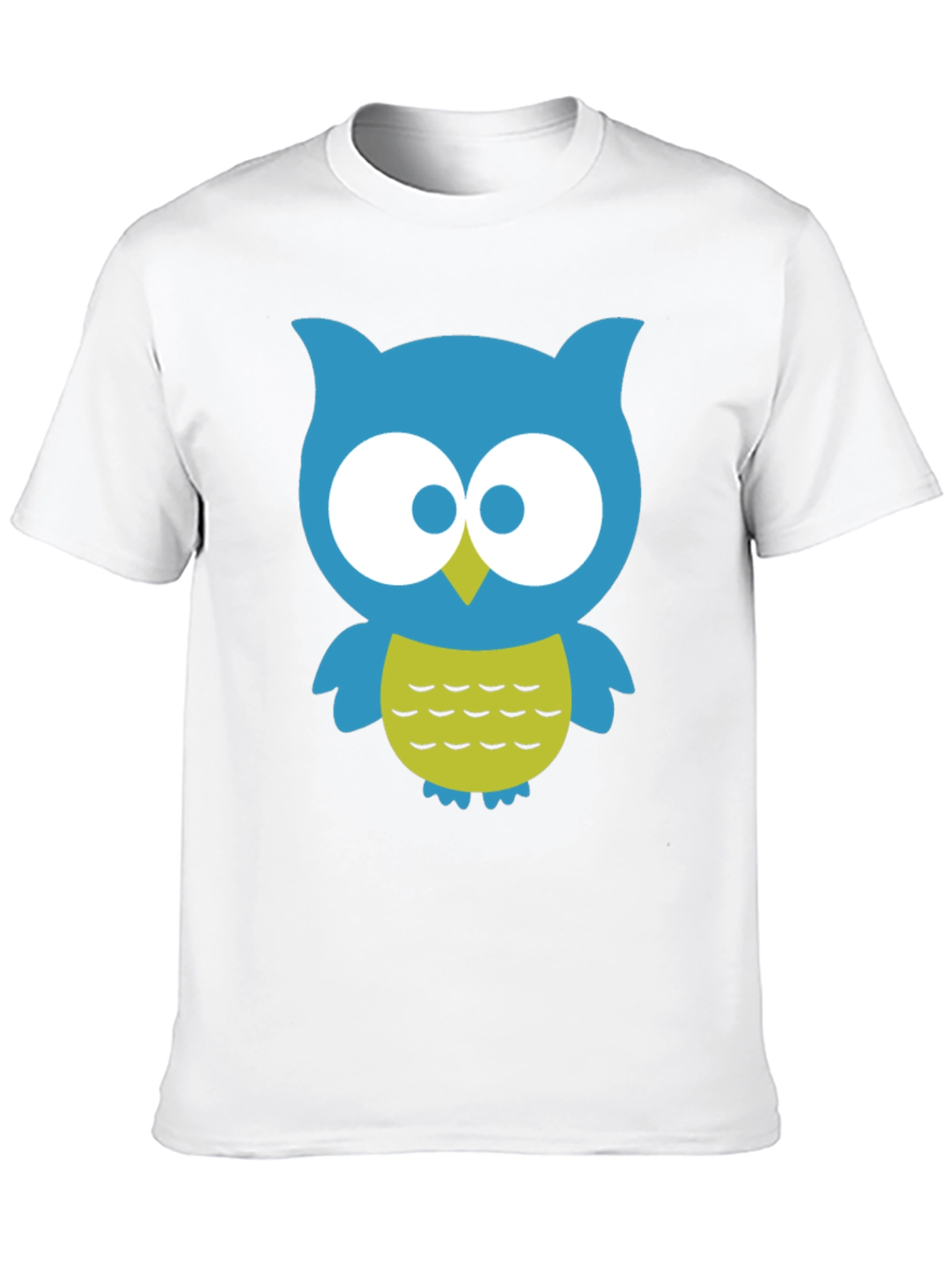 Cute Owl Graphic Tee - Black Cotton Blend