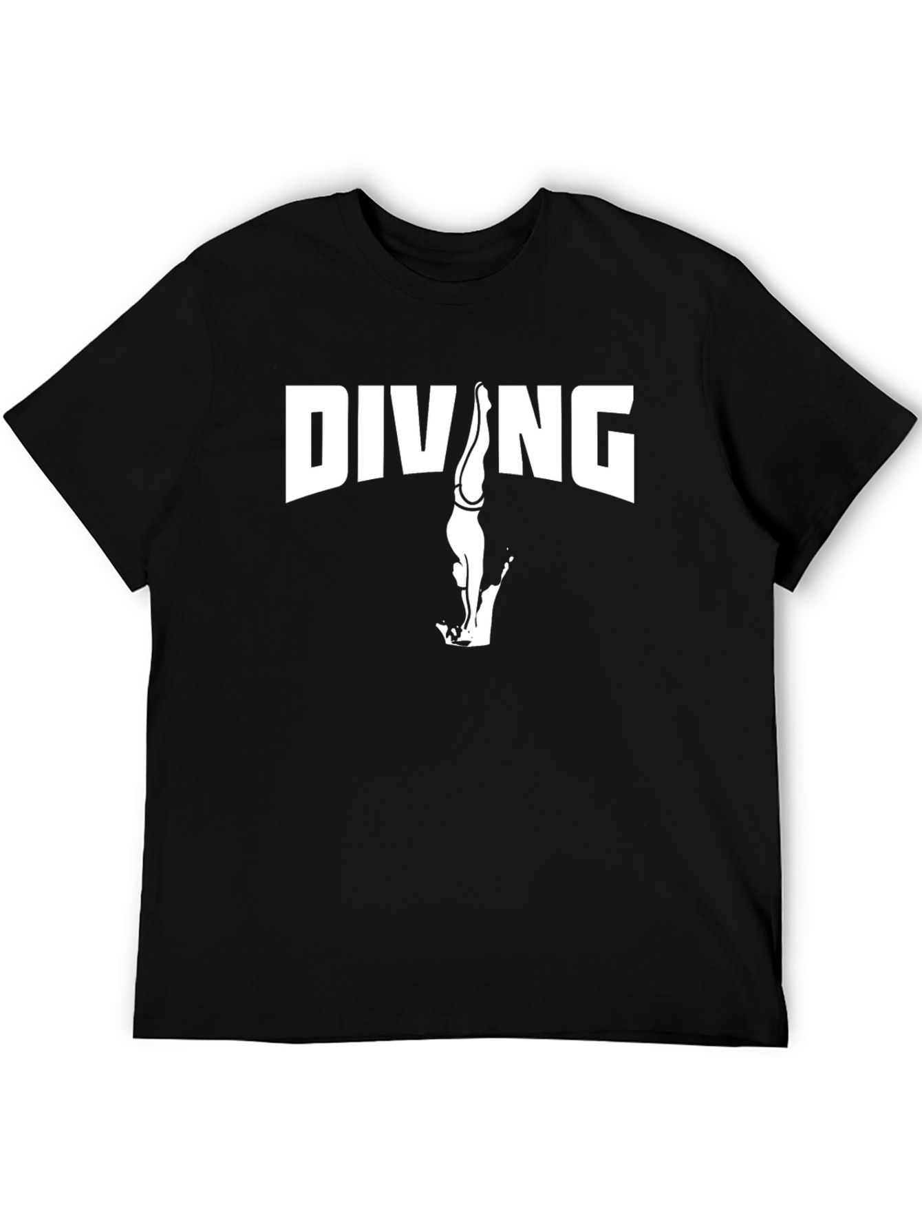 Diving Graphic T-Shirt - Black