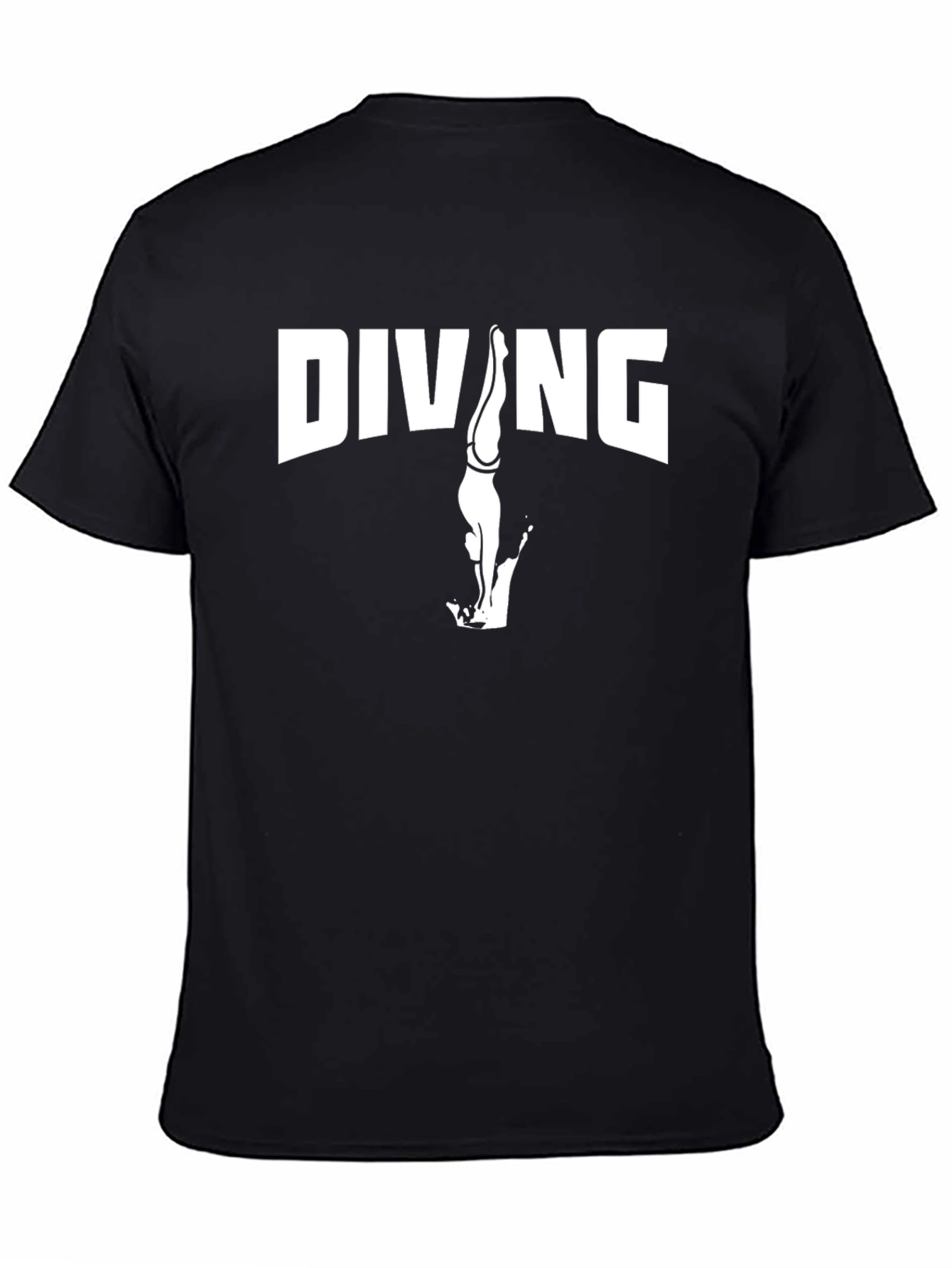 Diving Graphic T-Shirt - Black