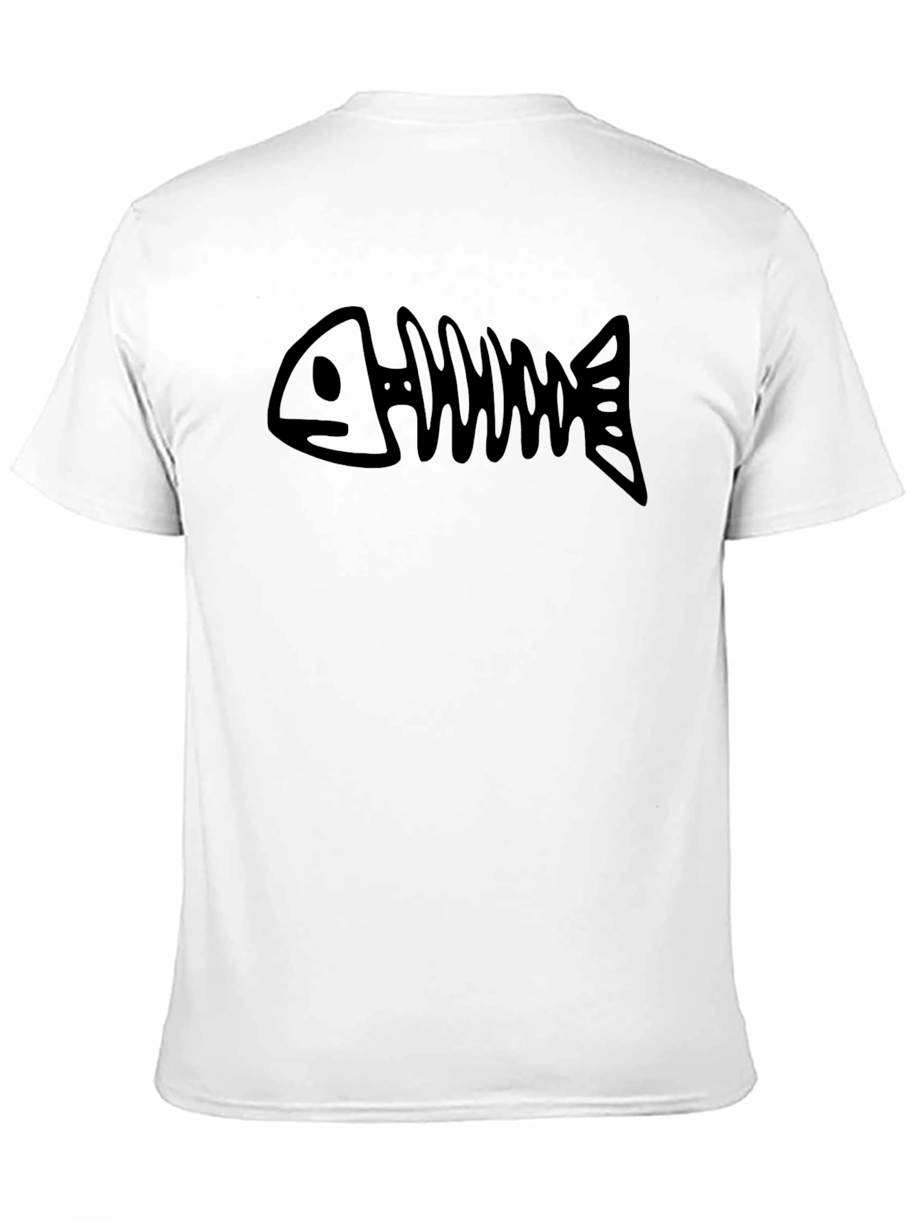 Fishbone Graphic Tee - Black Cotton T-Shirt