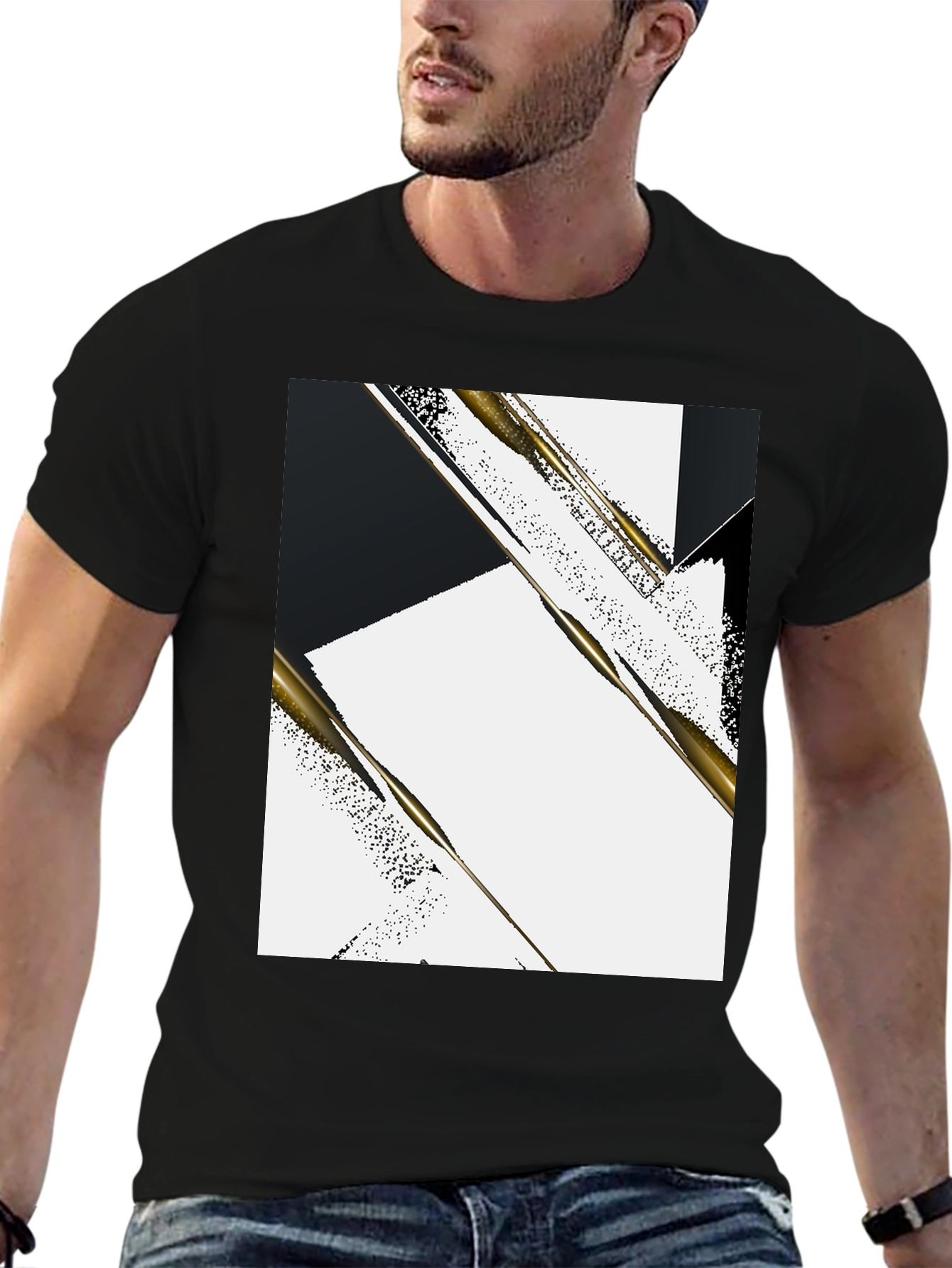 Abstract Geometric Mens Tee - Stylish Design
