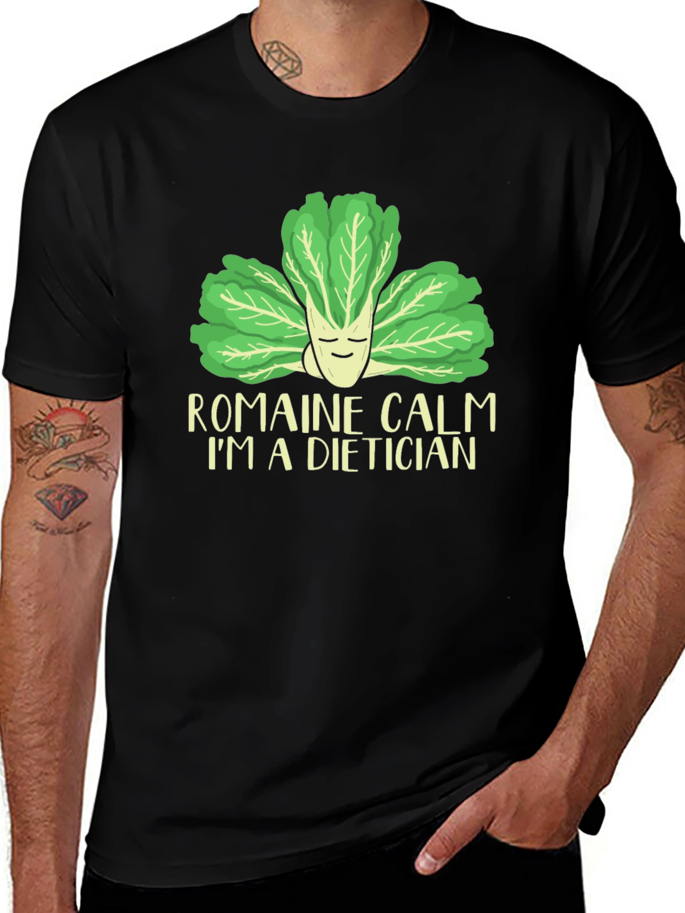 Romaine Calm Dietician T-Shirt - Funny Nutrition Tee
