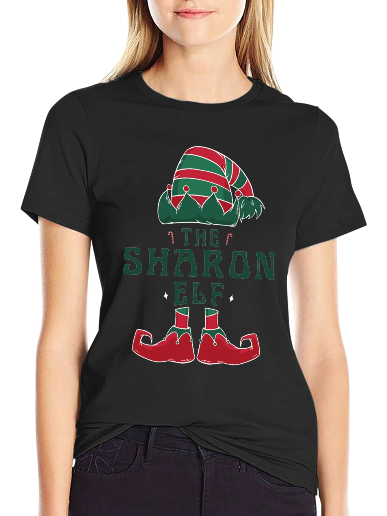 The Sharon Elf Matching Christmas T-Shirt