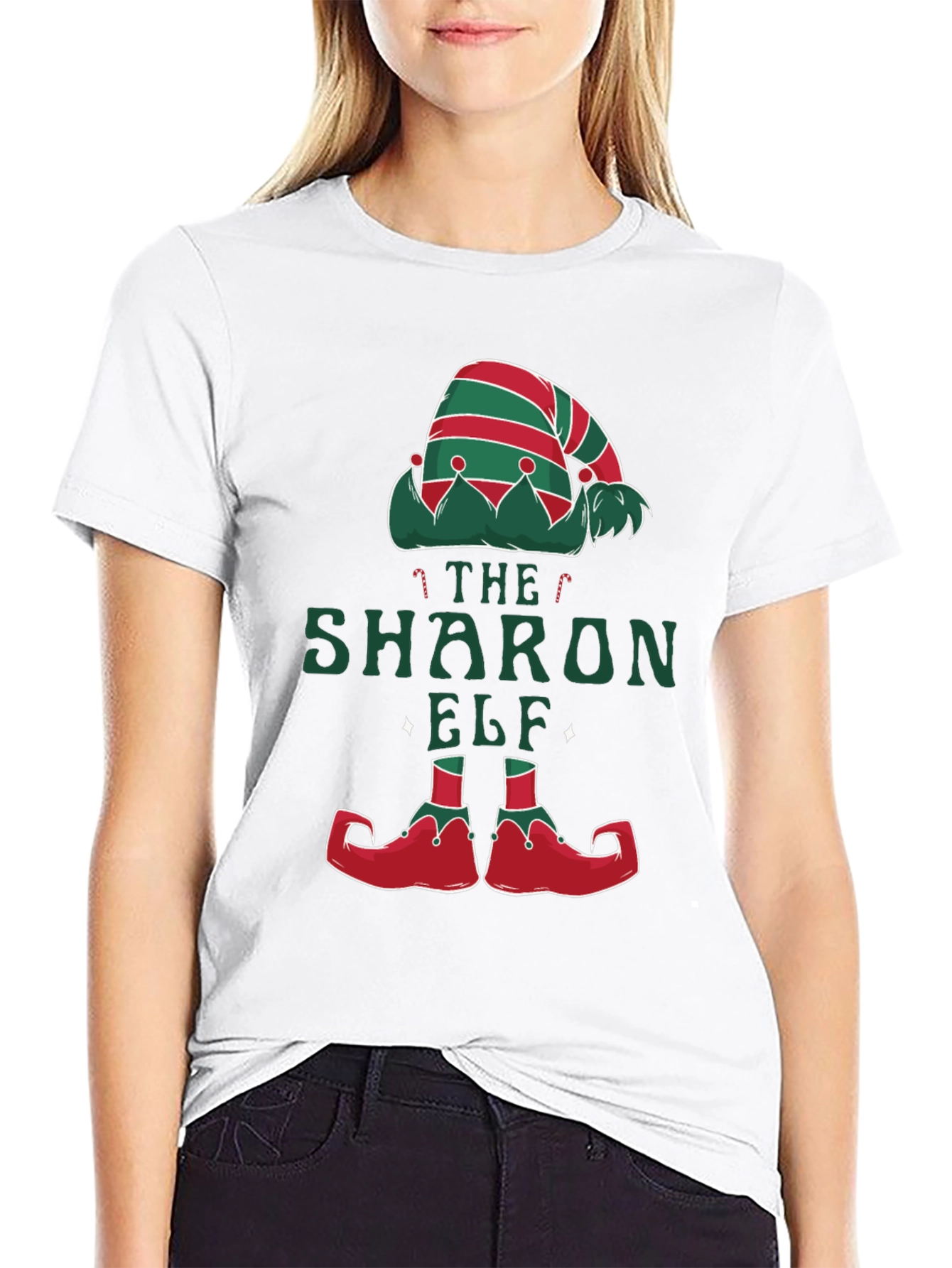 The Sharon Elf Matching Christmas T-Shirt